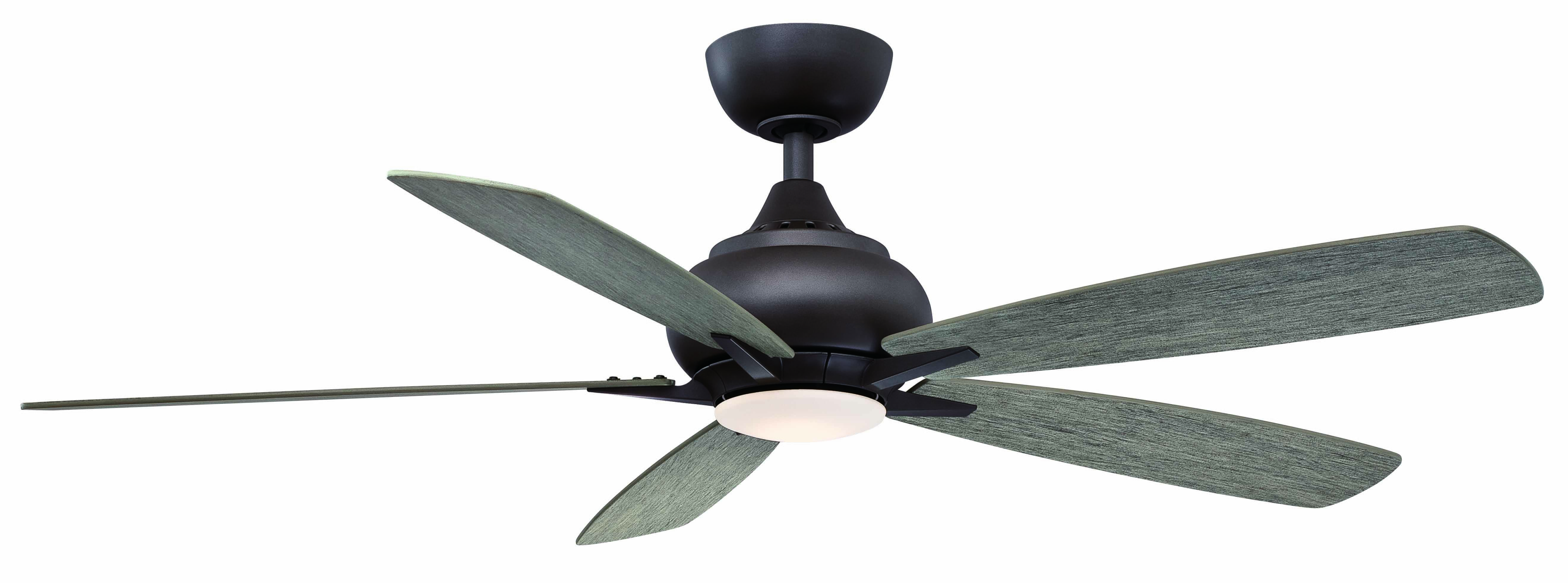 Fanimation Doren 52" LED Indoor Ceiling Fan in Matte Greige with Opal Frosted Glass