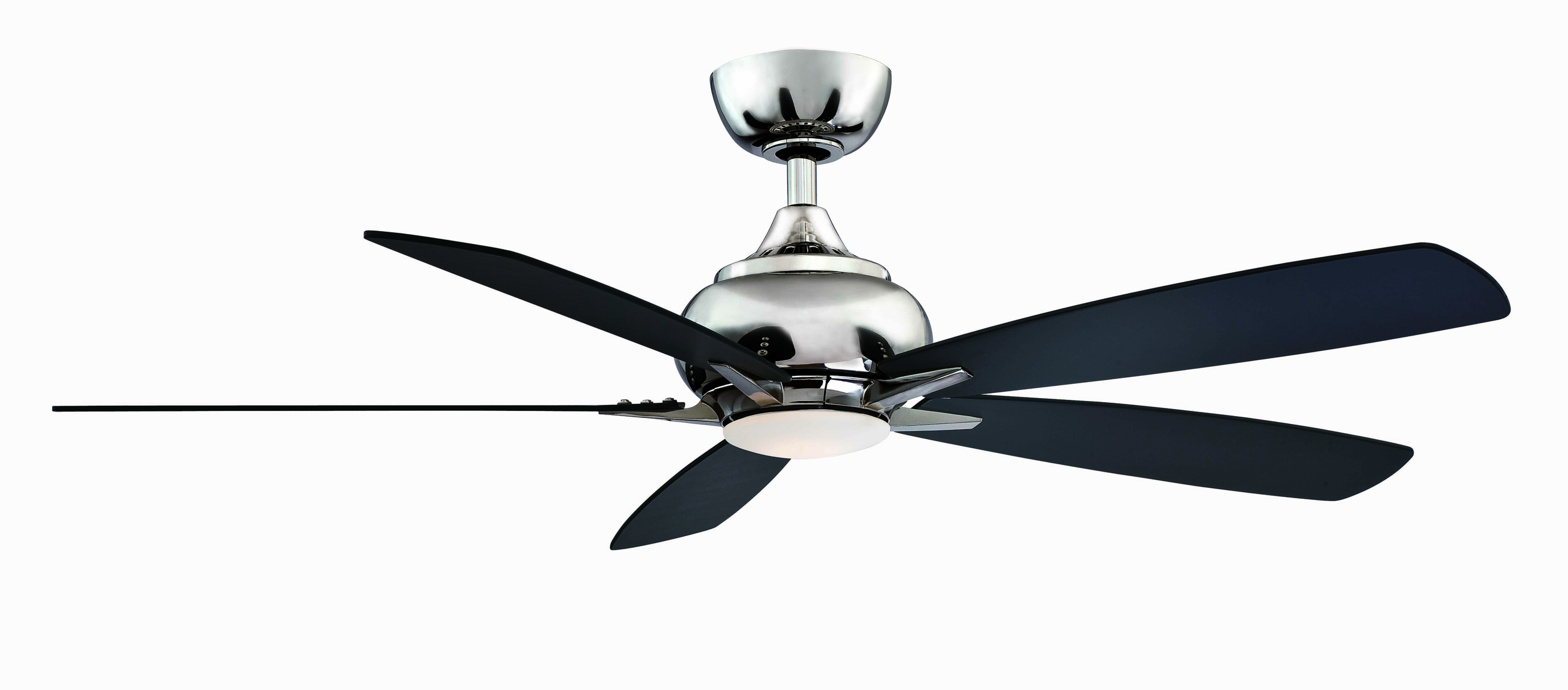 Fanimation Doren 52" LED Indoor Ceiling Fan in Polished Nickel with Opal Frosted Glass