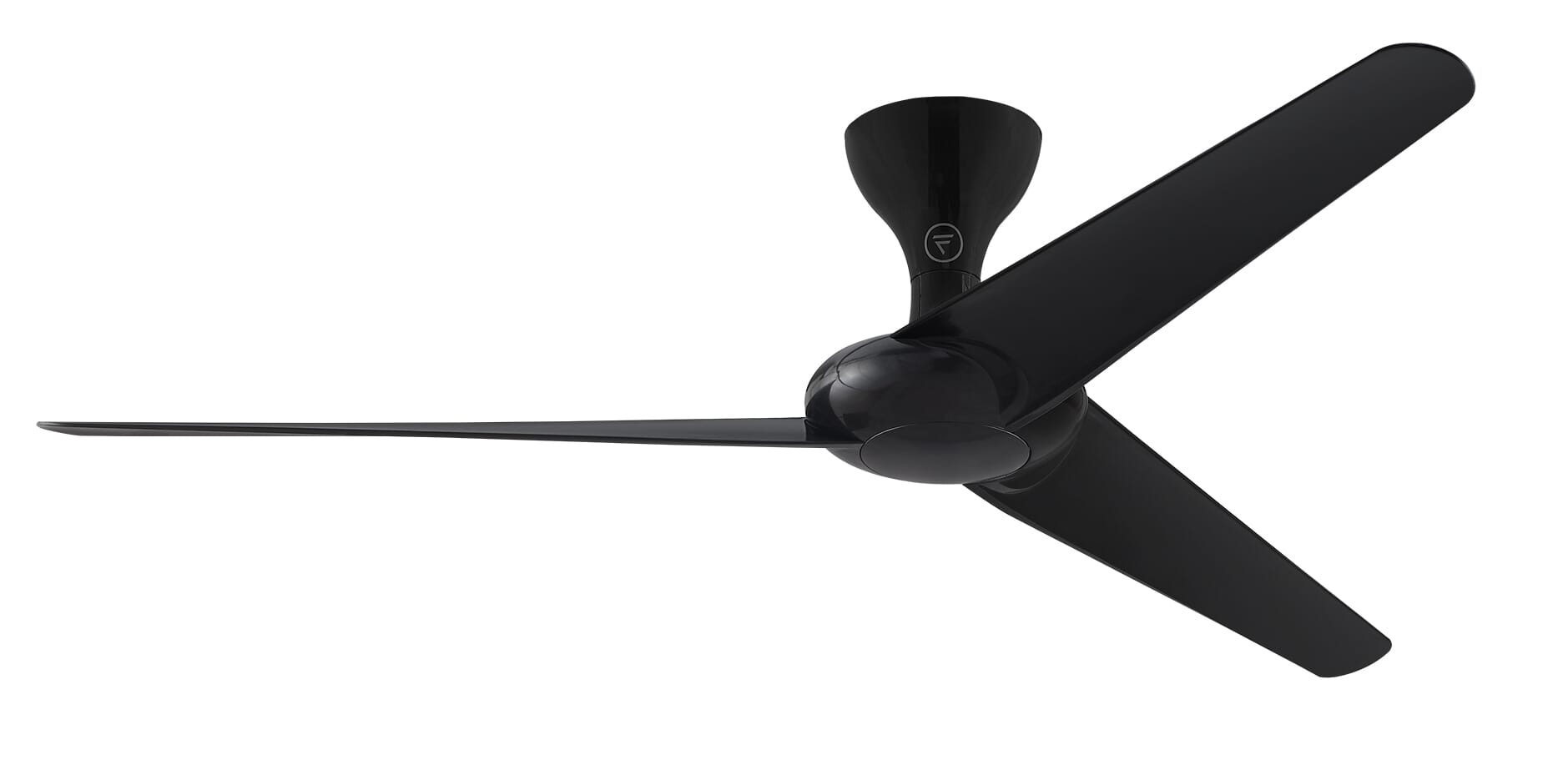 Fanimation Drone 60" Flush Mount Ceiling Fan in Glossy Black