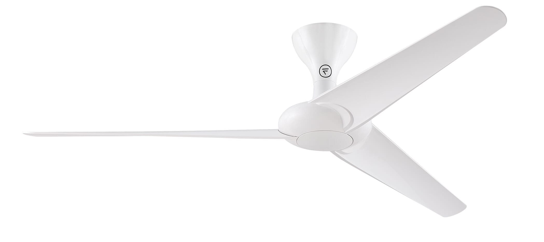 Fanimation Drone 60" Flush Mount Ceiling Fan in Glossy White