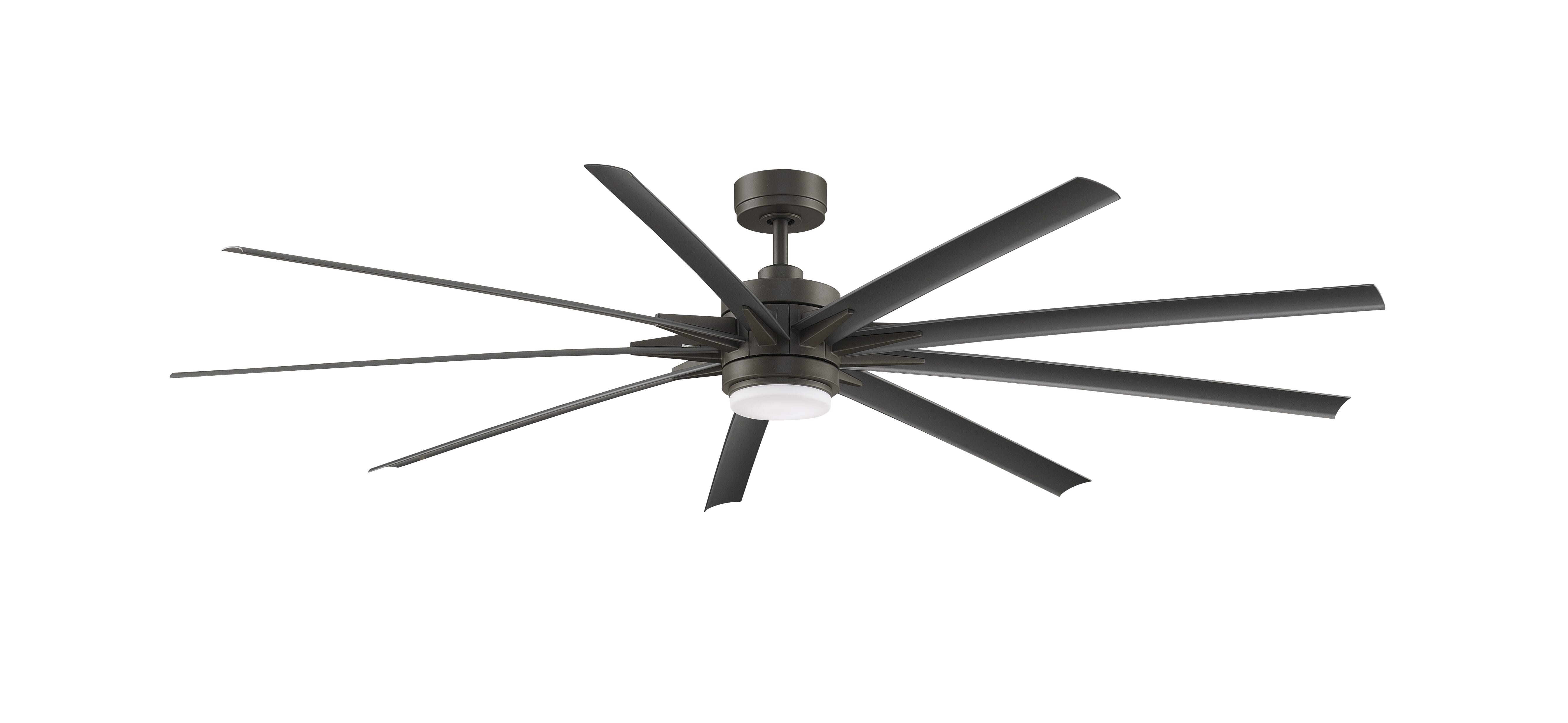 Fanimation Odyn 84" Indoor/Outdoor 9-Blade Ceiling Fan with Light in Matte Greige