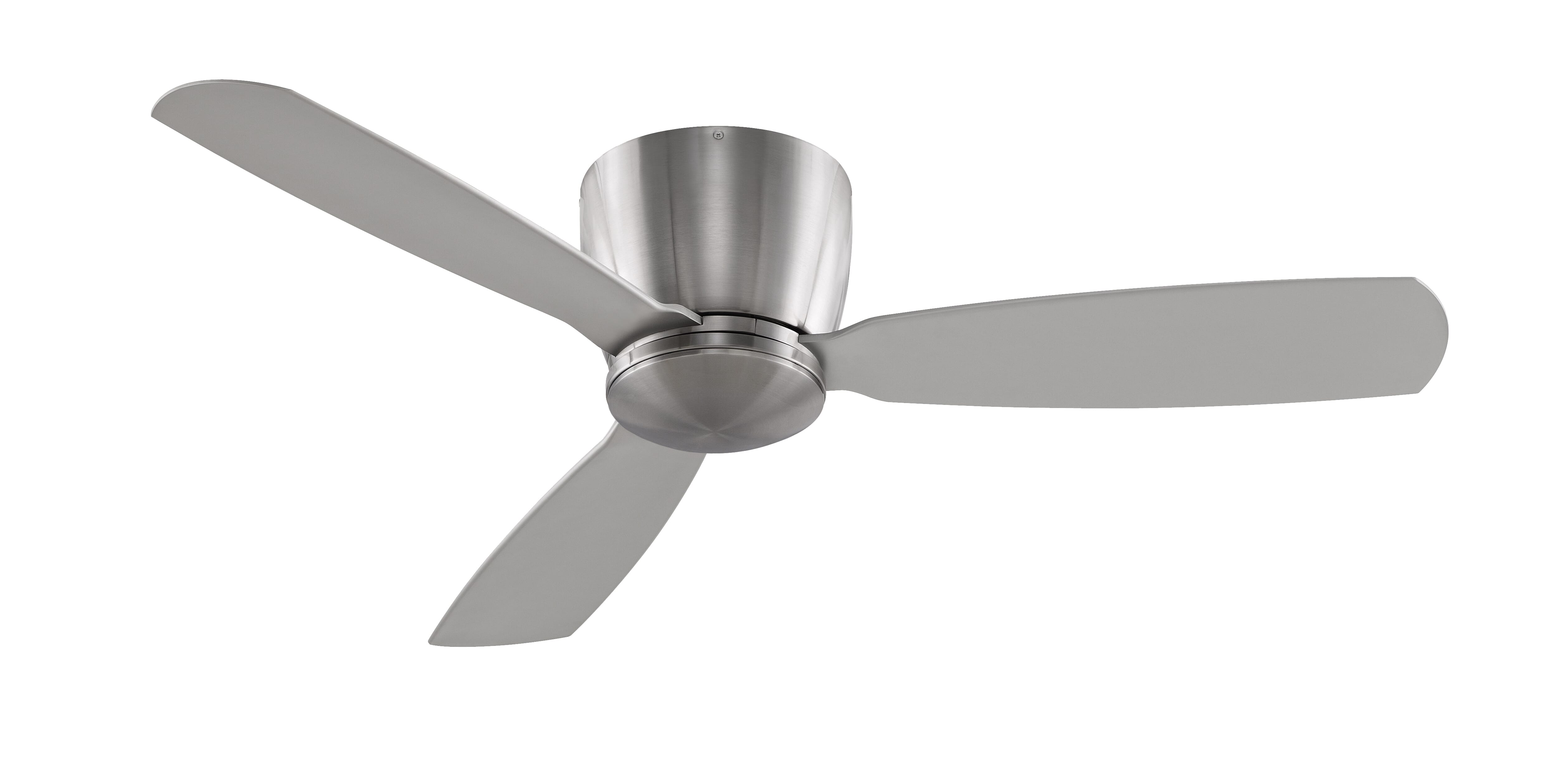 Fanimation Embrace 52" LED Indoor Flush Mount Ceiling Fan in Brushed Nickel with Opal Frosted Glass