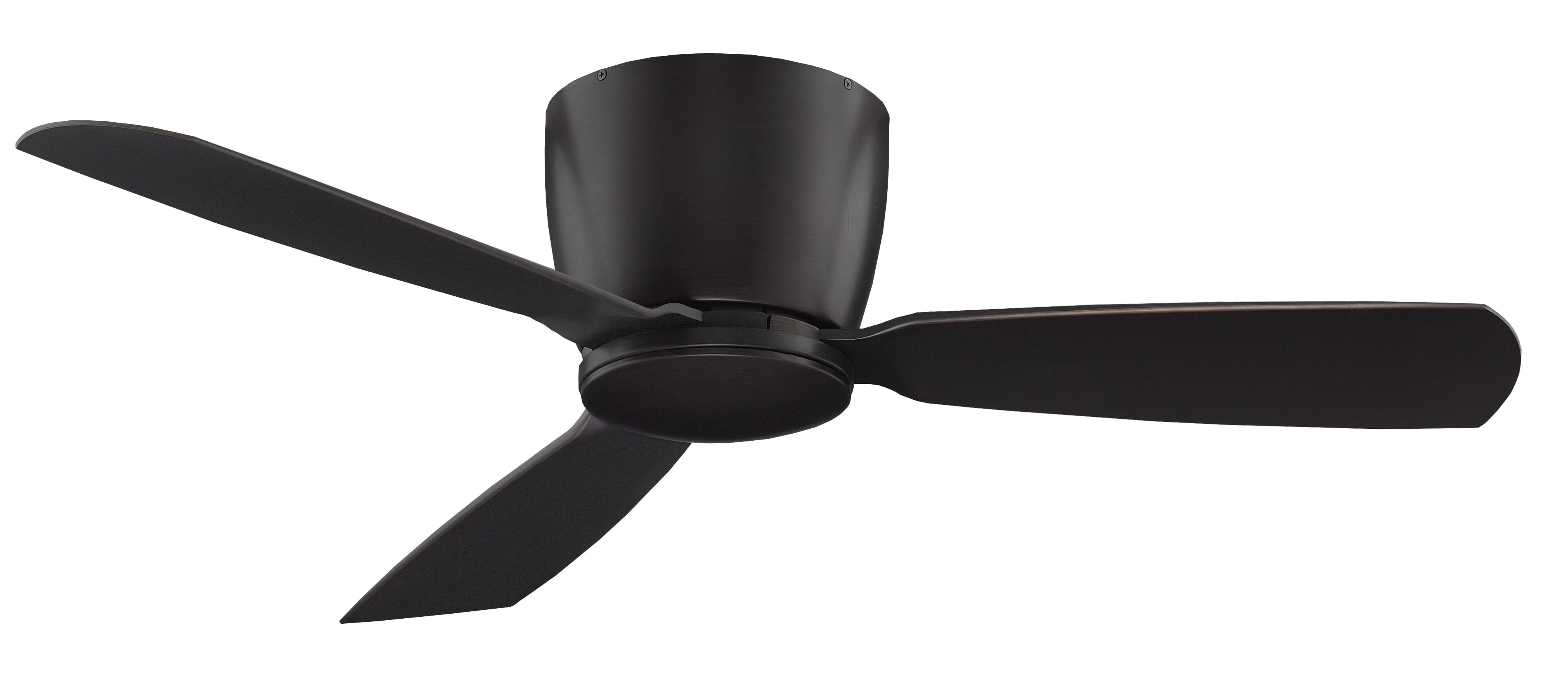 Fanimation Embrace 44" LED Indoor Flush Mount Ceiling Fan in Dark Bronze with Opal Frosted Glass