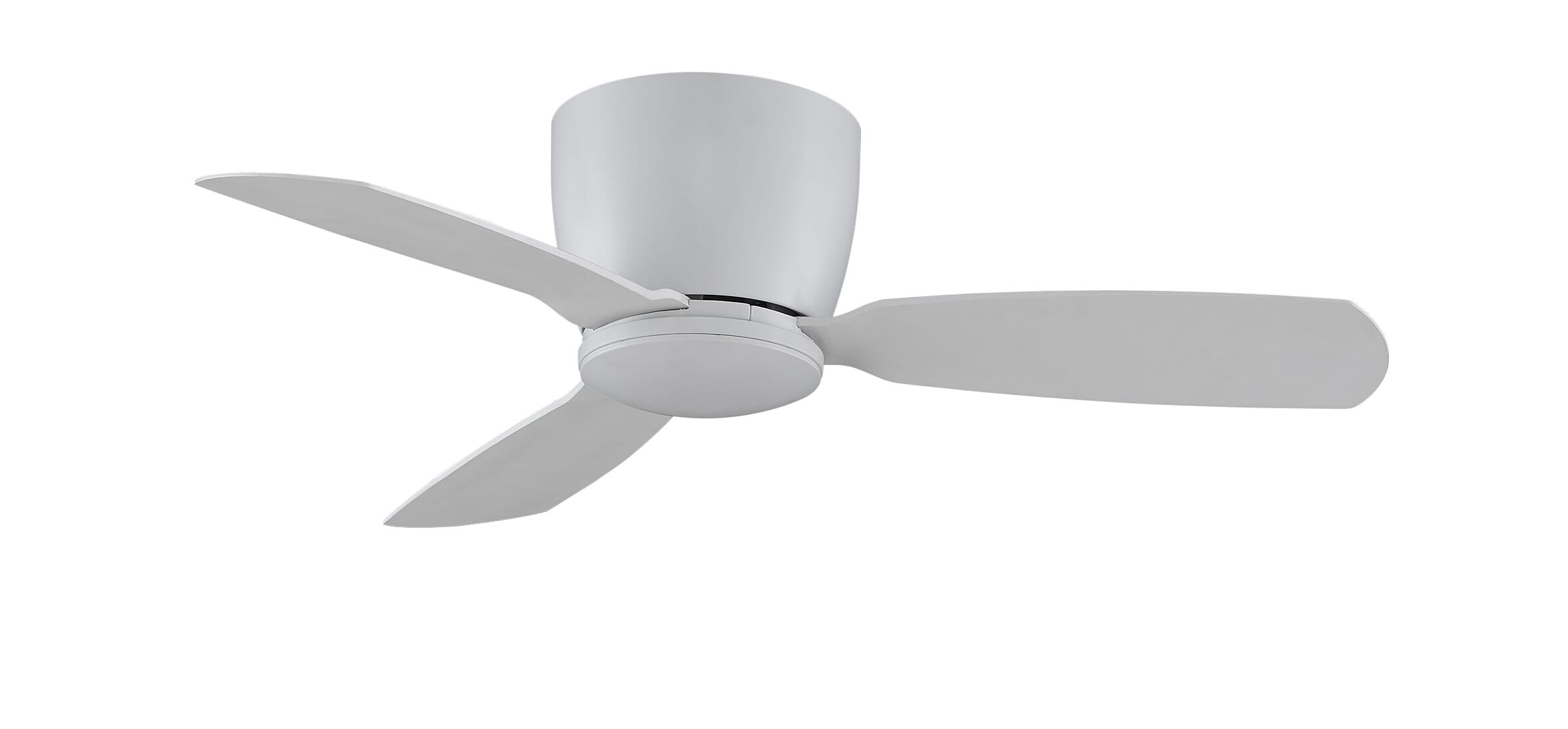 Fanimation Embrace 44" LED Indoor Flush Mount Ceiling Fan in Matte White with Opal Frosted Glass