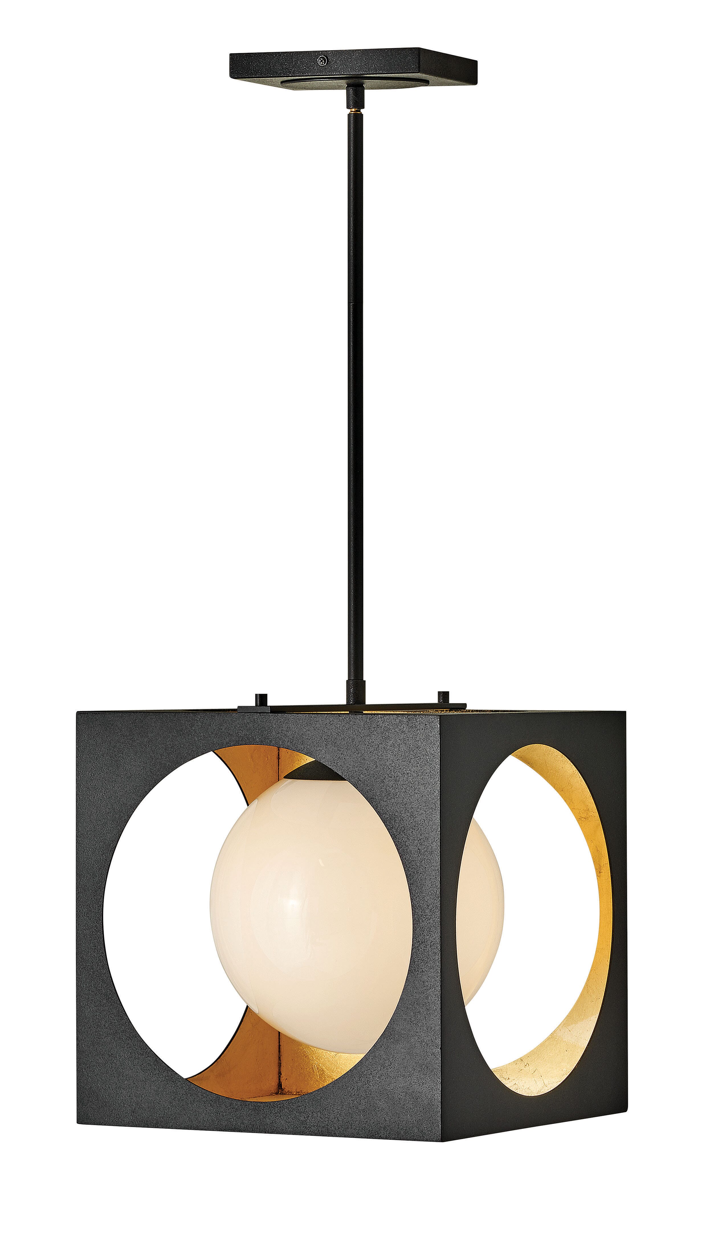 Fredrick Ramond Vega 14" Pendant Light in Anvil Black