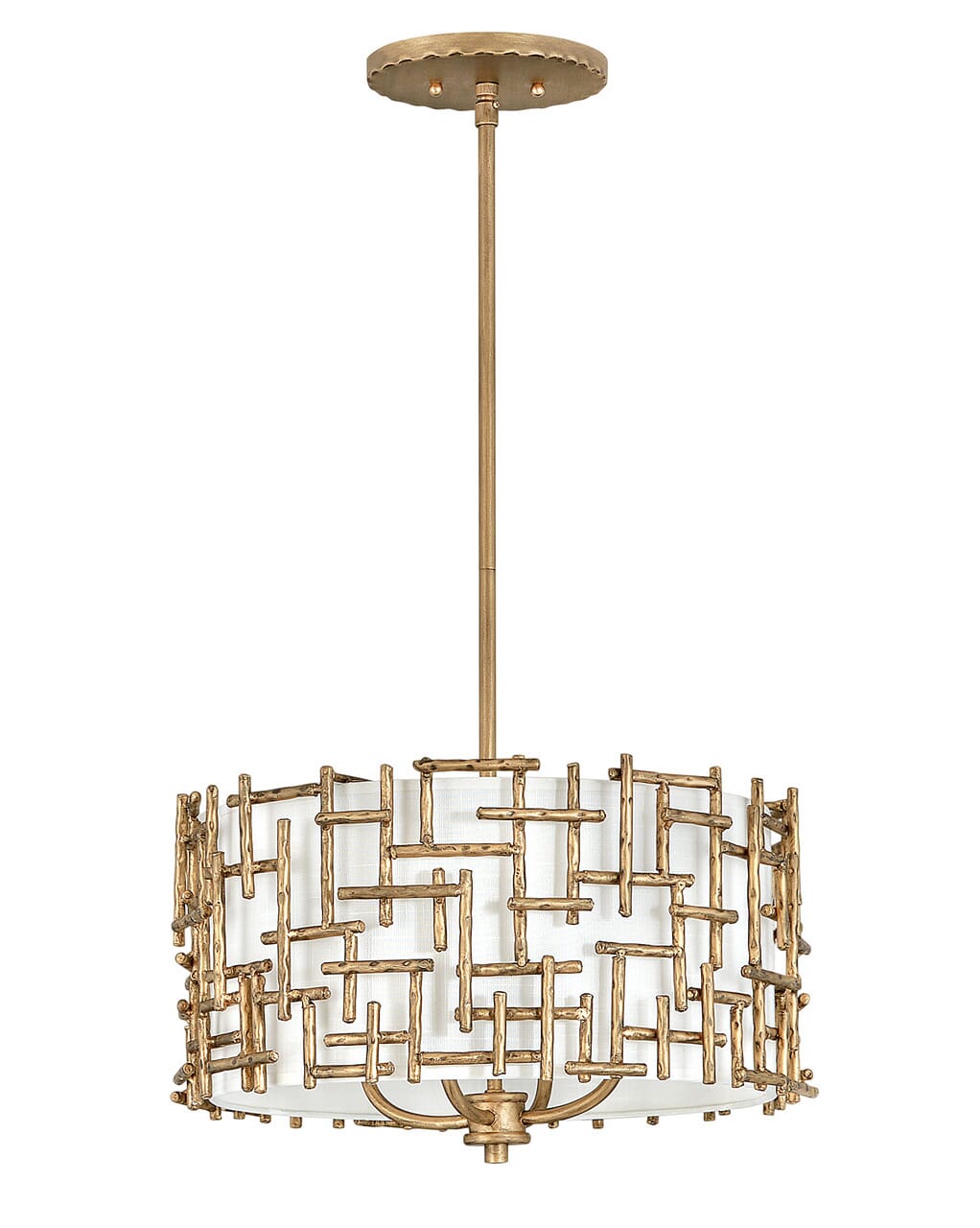 Fredrick Ramond Farrah 4-Light Chandelier in Burnished Gold