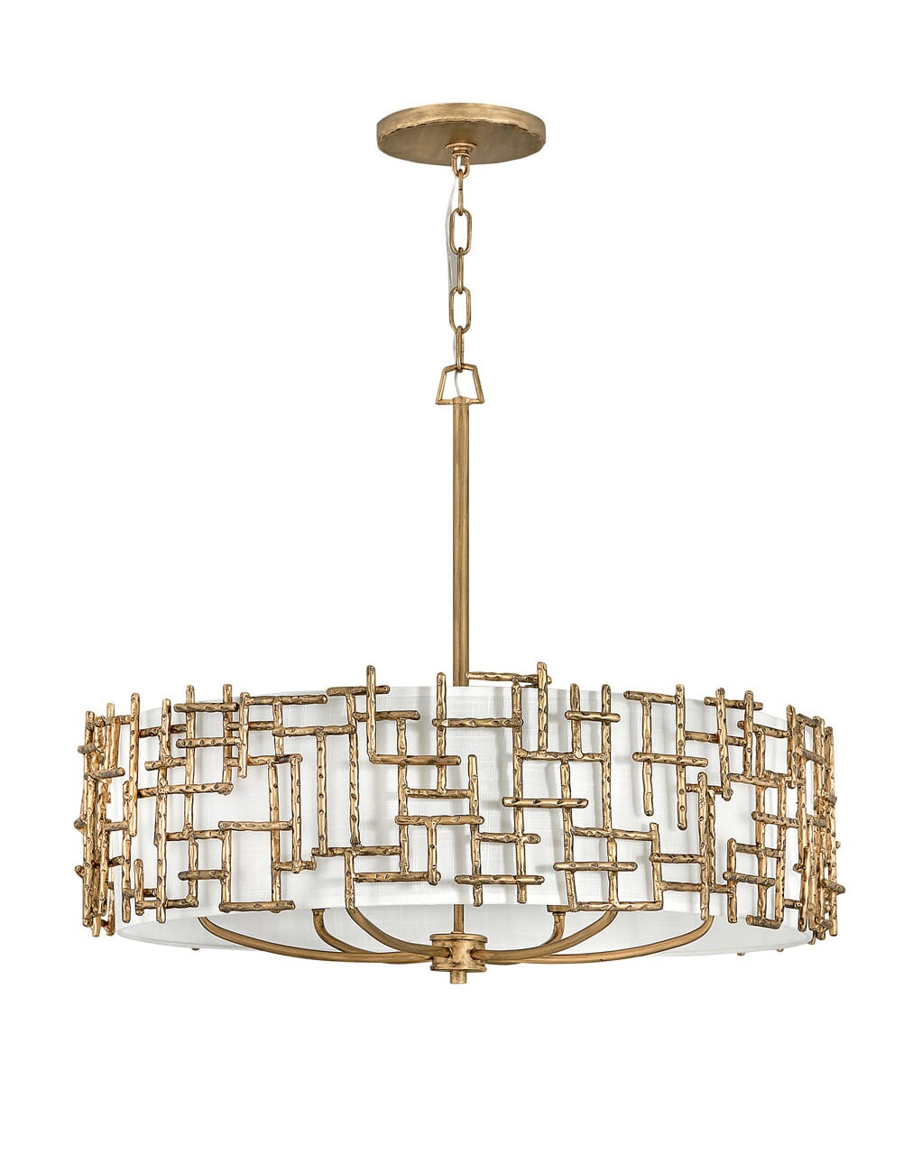 Fredrick Ramond Farrah 6-Light Chandelier in Burnished Gold