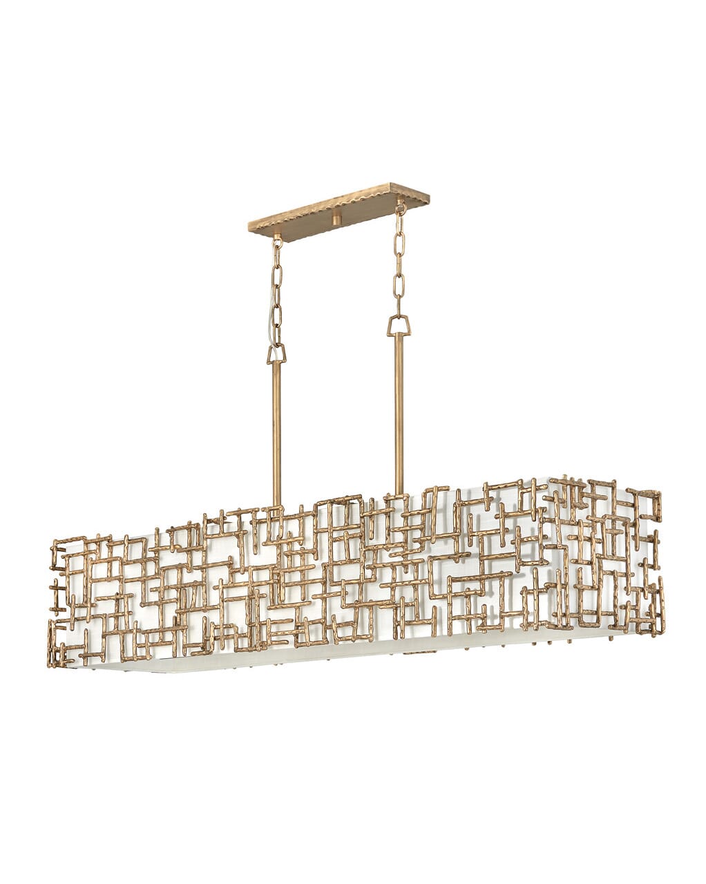 Fredrick Ramond Farrah Linear Chandelier in Burnished Gold