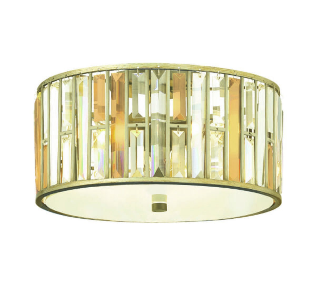 Fredrick Ramond Gemma 3-Light Ceiling Light in Silver Leaf