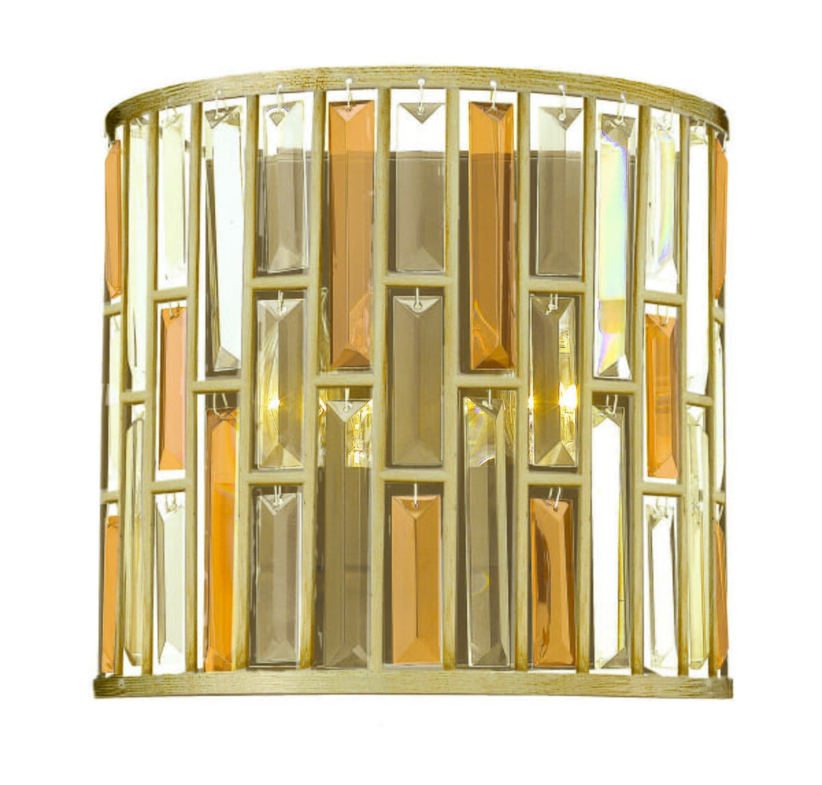 Fredrick Ramond Gemma 2-Light 11" Wall Sconce in Silver Leaf