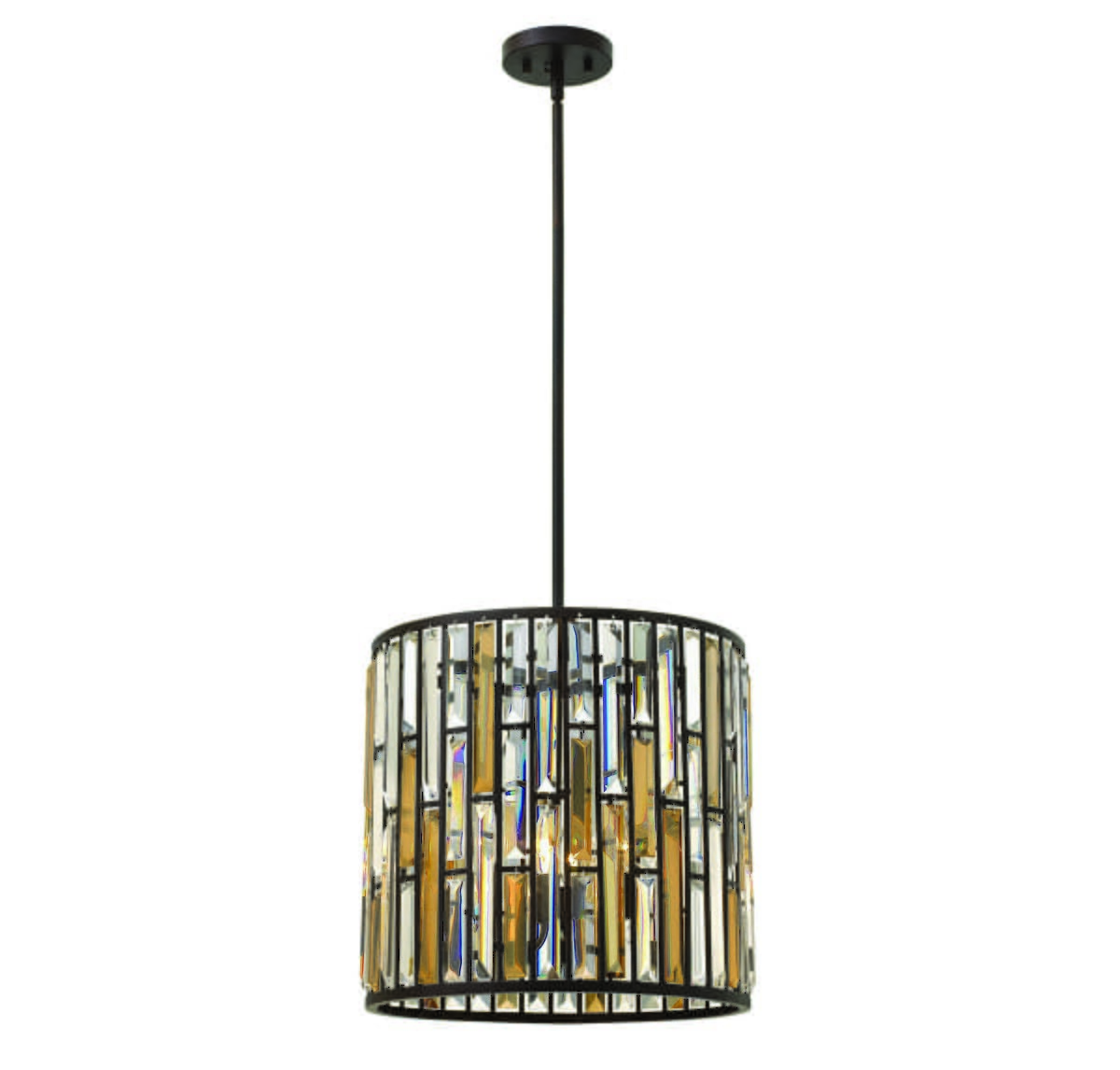 Fredrick Ramond Gemma 3-Light Foyer Light in Vintage Bronze