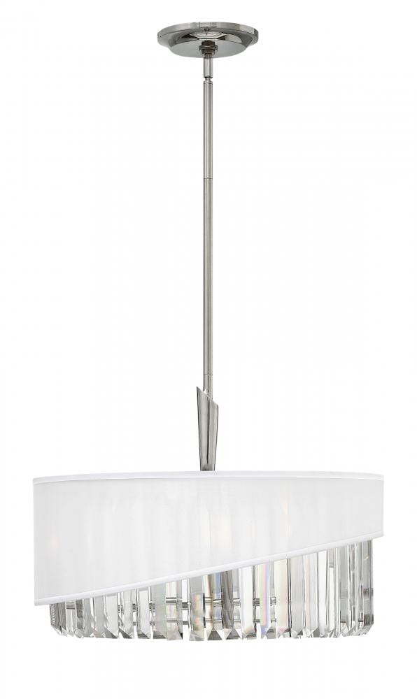 Fredrick Ramond Gigi 3-Light Stem Hung Foyer in Polished Nickel