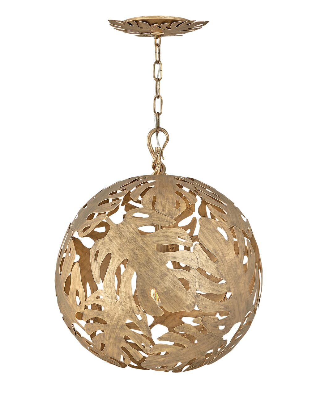 Fredrick Ramond Botanica 6-Light Chandelier in Burnished Gold