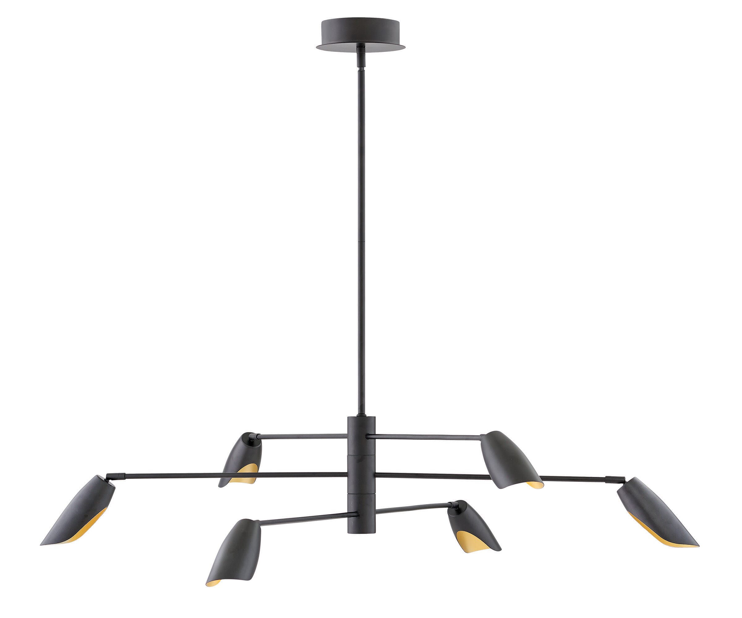 Fredrick Ramond Bowery 6-Light Chandelier in Black*