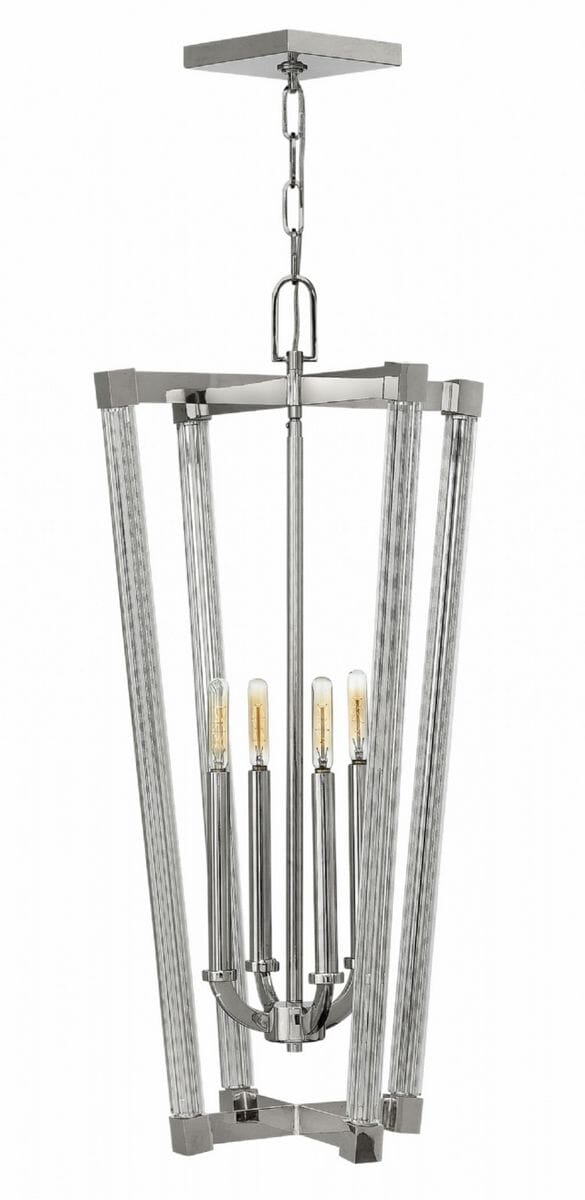 Fredrick Ramond Empire 4-Light Single Tier Foyer in Polished Nickel