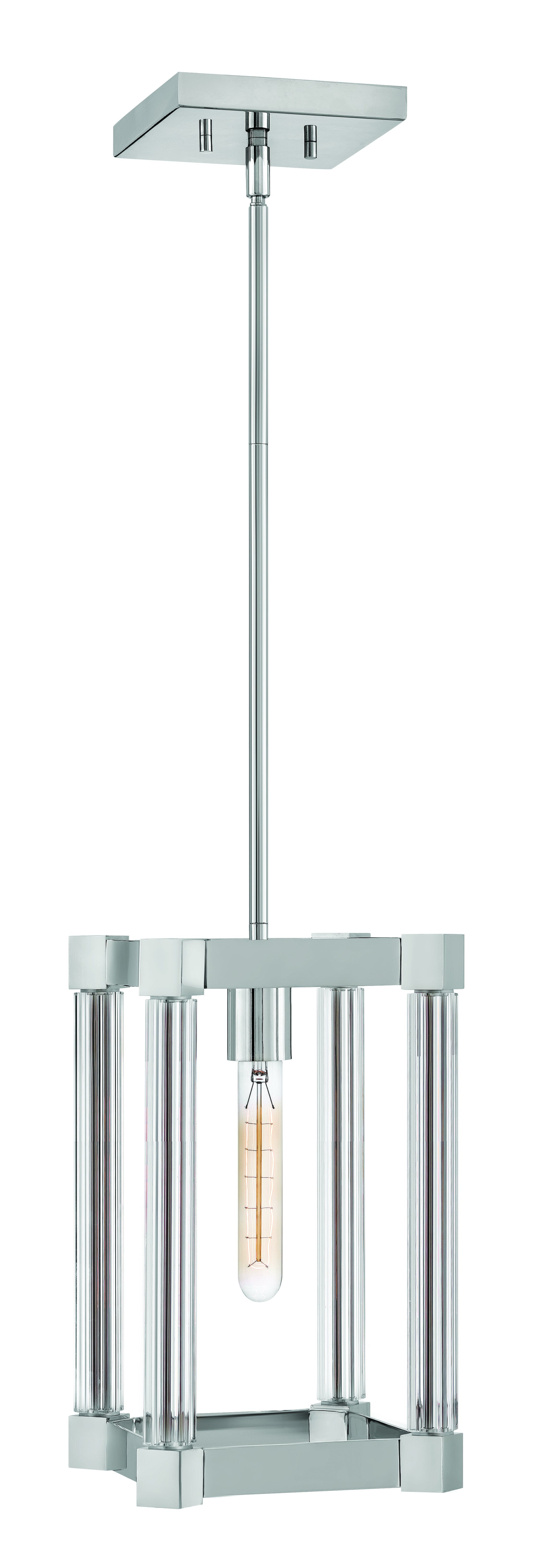 Fredrick Ramond Empire 1-Light Pendant in Polished Nickel