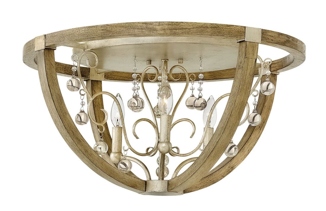 Fredrick Ramond Abingdon 3-Light Ceiling Light in Silver Leaf*