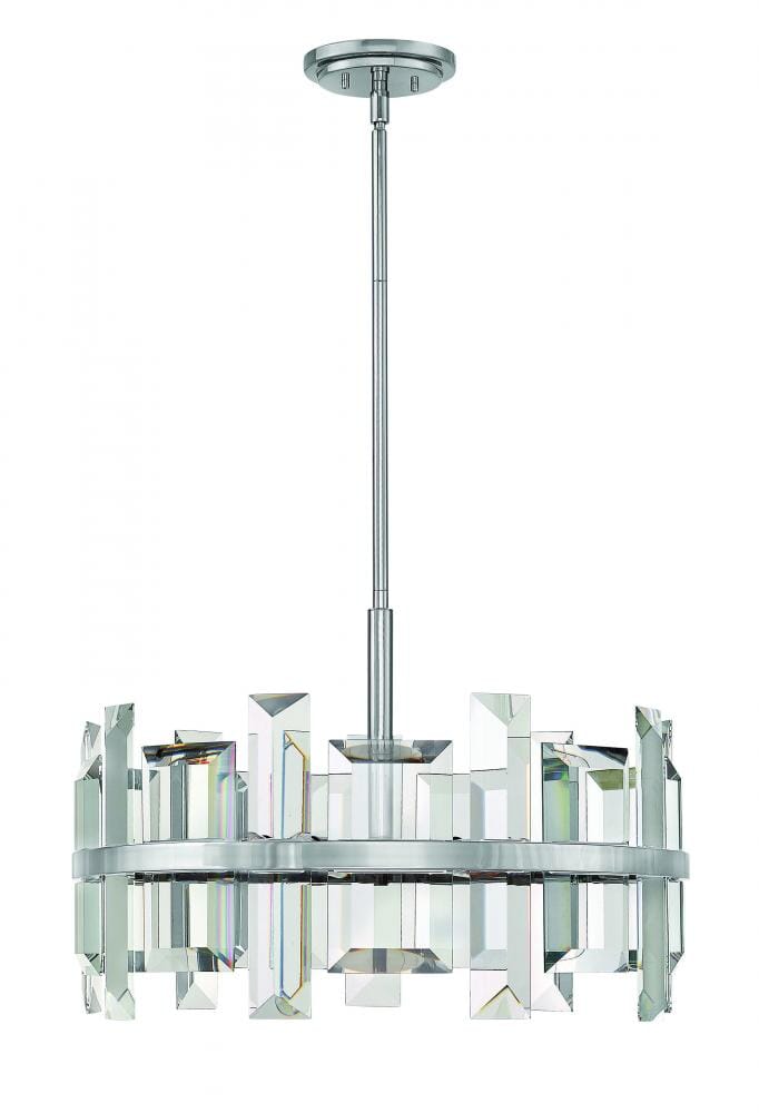 Fredrick Ramond Odette 6-Light Chandelier in Polished Nickel*