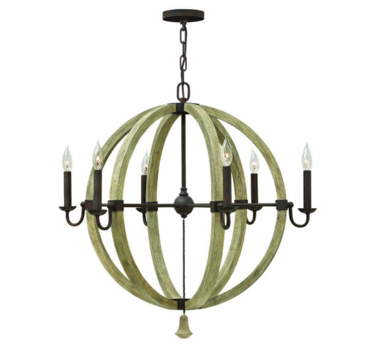 Fredrick Ramond Middlefield 6-Light Chandelier in Iron Rust