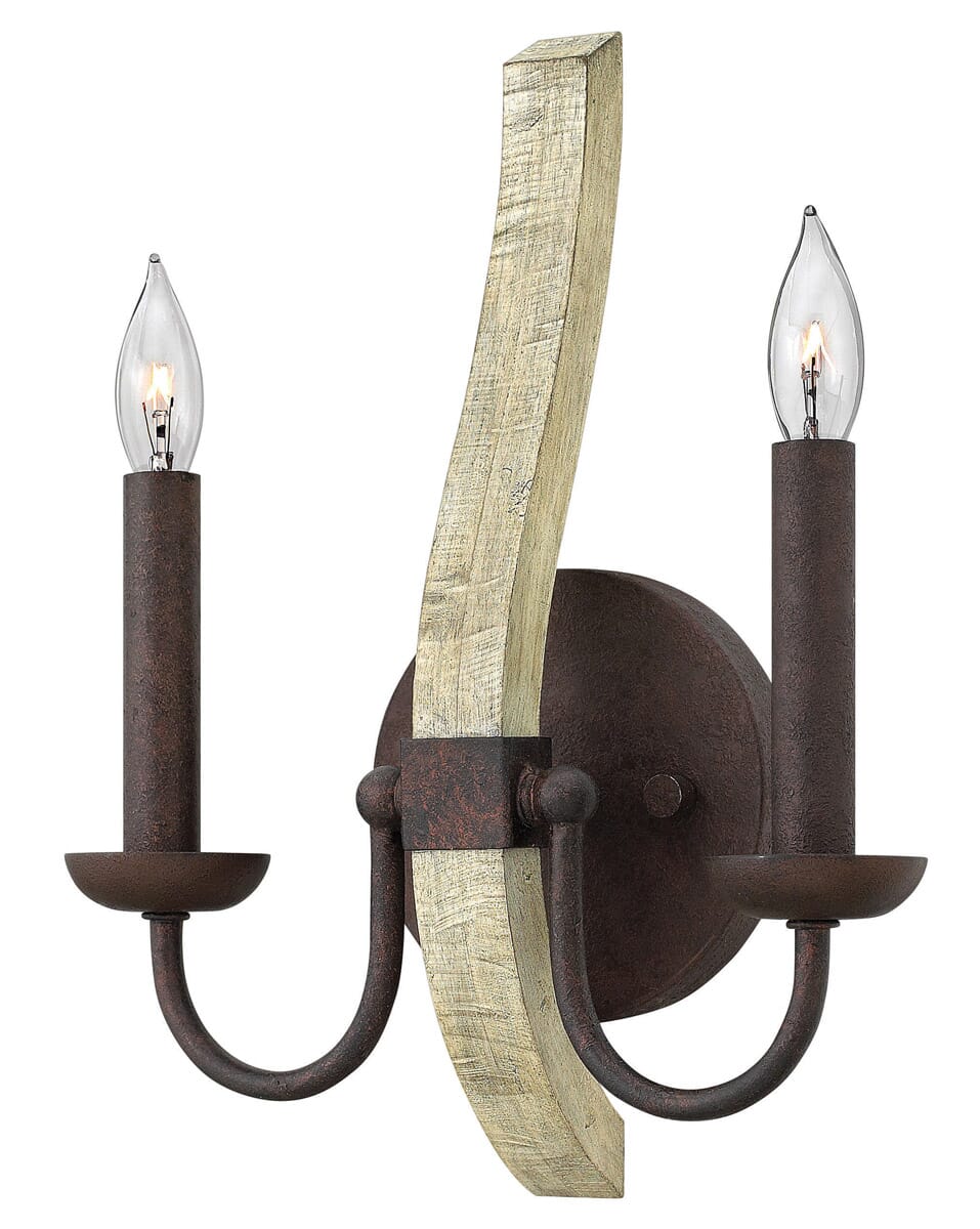 Fredrick Ramond Middlefield 2-Light 14" Wall Sconce in Iron Rust