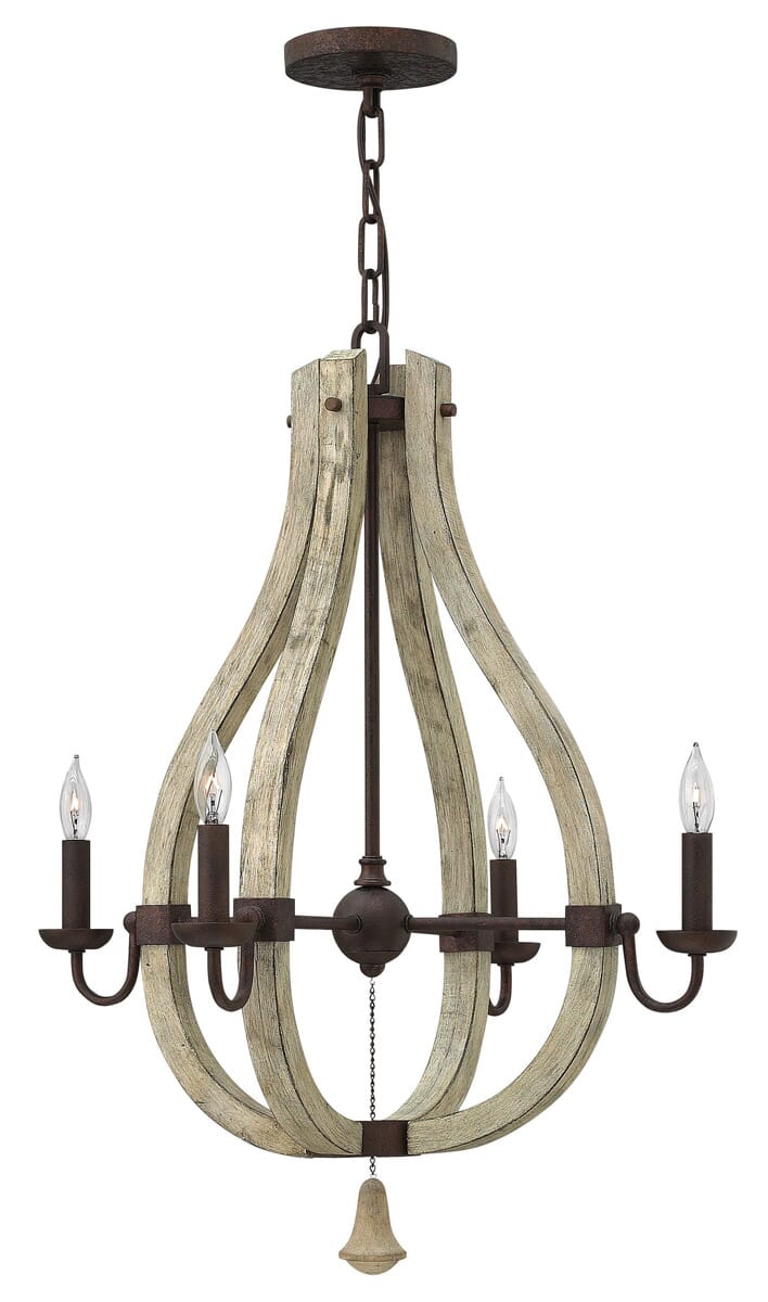 Fredrick Ramond Middlefield 4-Light Chandelier in Iron Rust