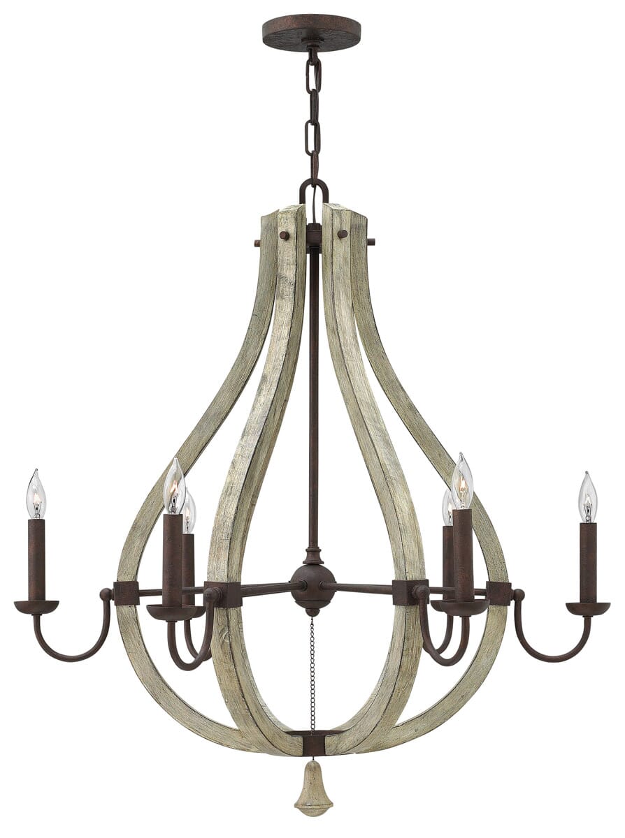 Fredrick Ramond Middlefield 6-Light Chandelier in Iron Rust