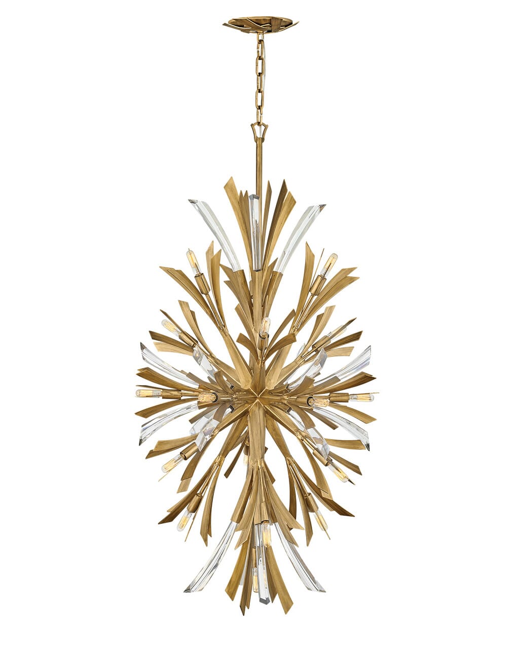 Fredrick Ramond Vida 19-Light Chandelier in Burnished Gold