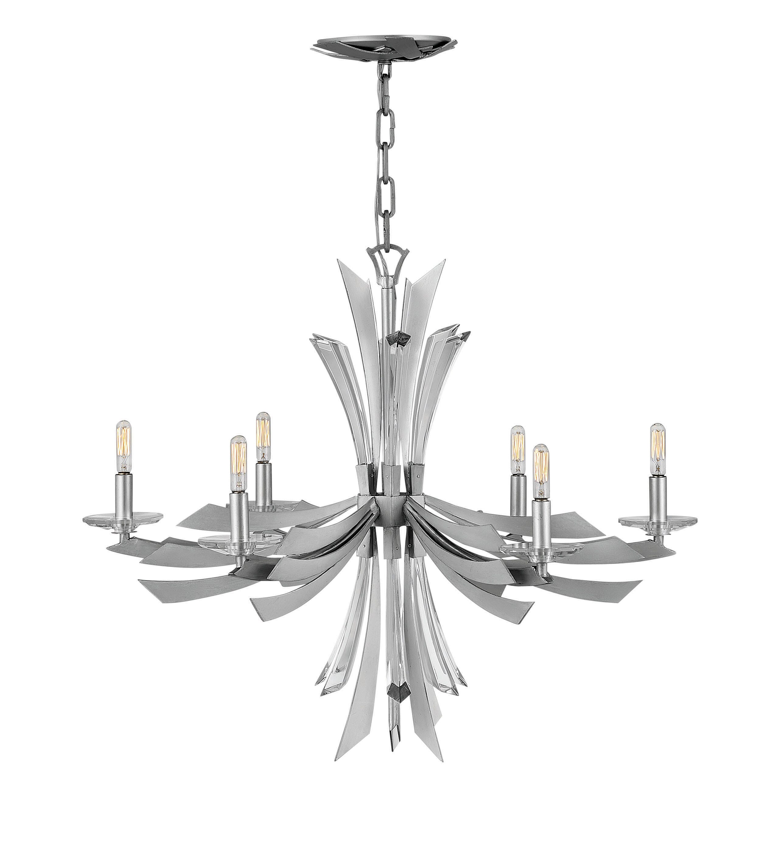 Fredrick Ramond Vida 6-Light Chandelier in Glacial