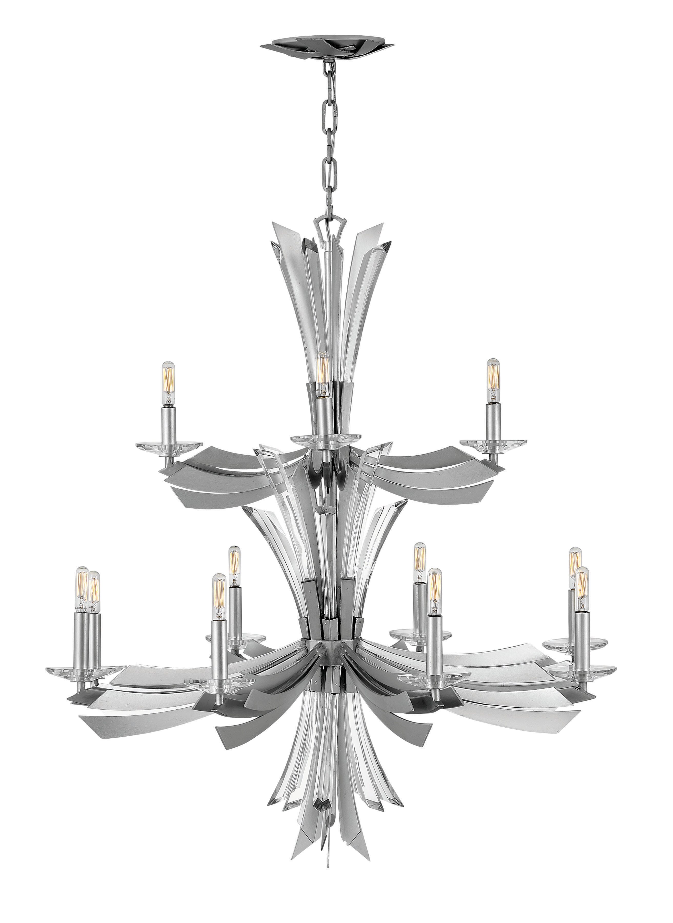 Fredrick Ramond Vida 12-Light Chandelier in Glacial