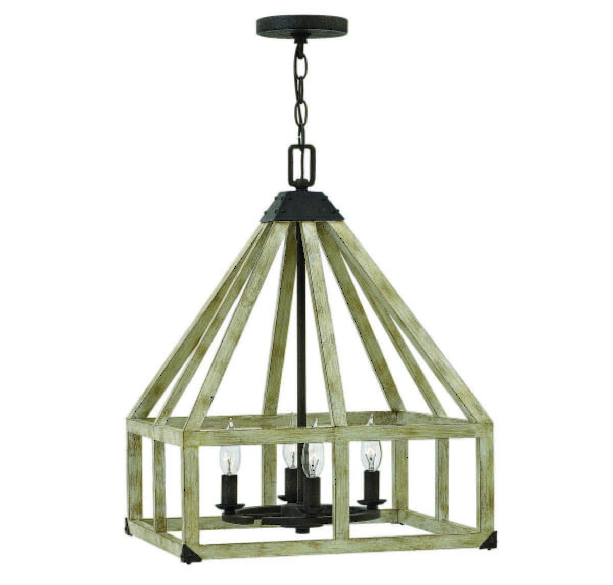 Fredrick Ramond Emilie 4-Light Chandelier in Iron Rust