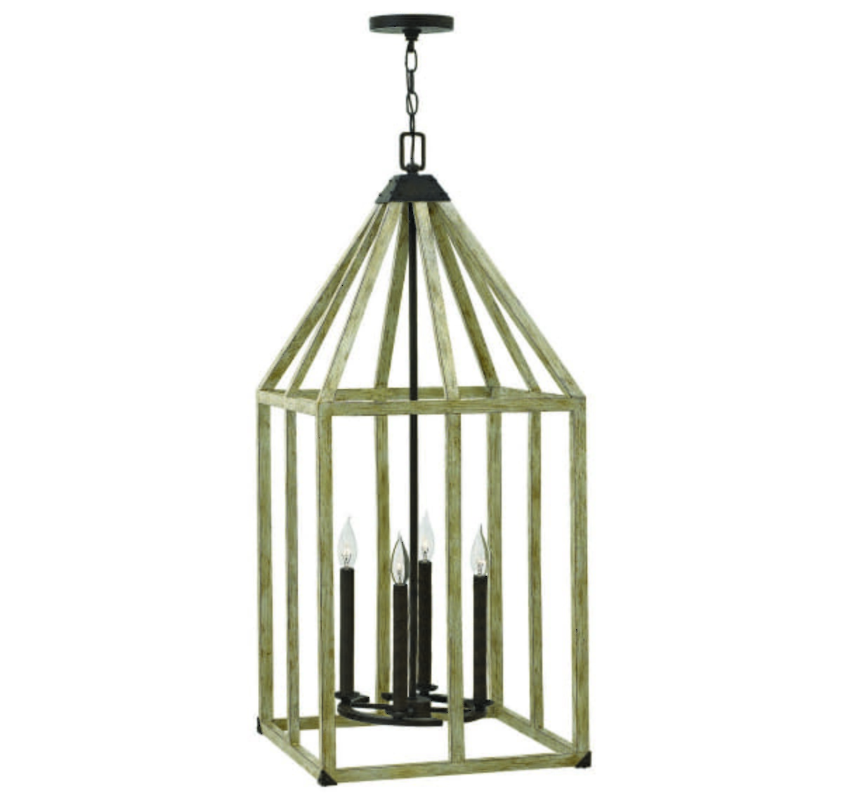 Fredrick Ramond Emilie 4-Light Single Tier Foyer in Iron Rust