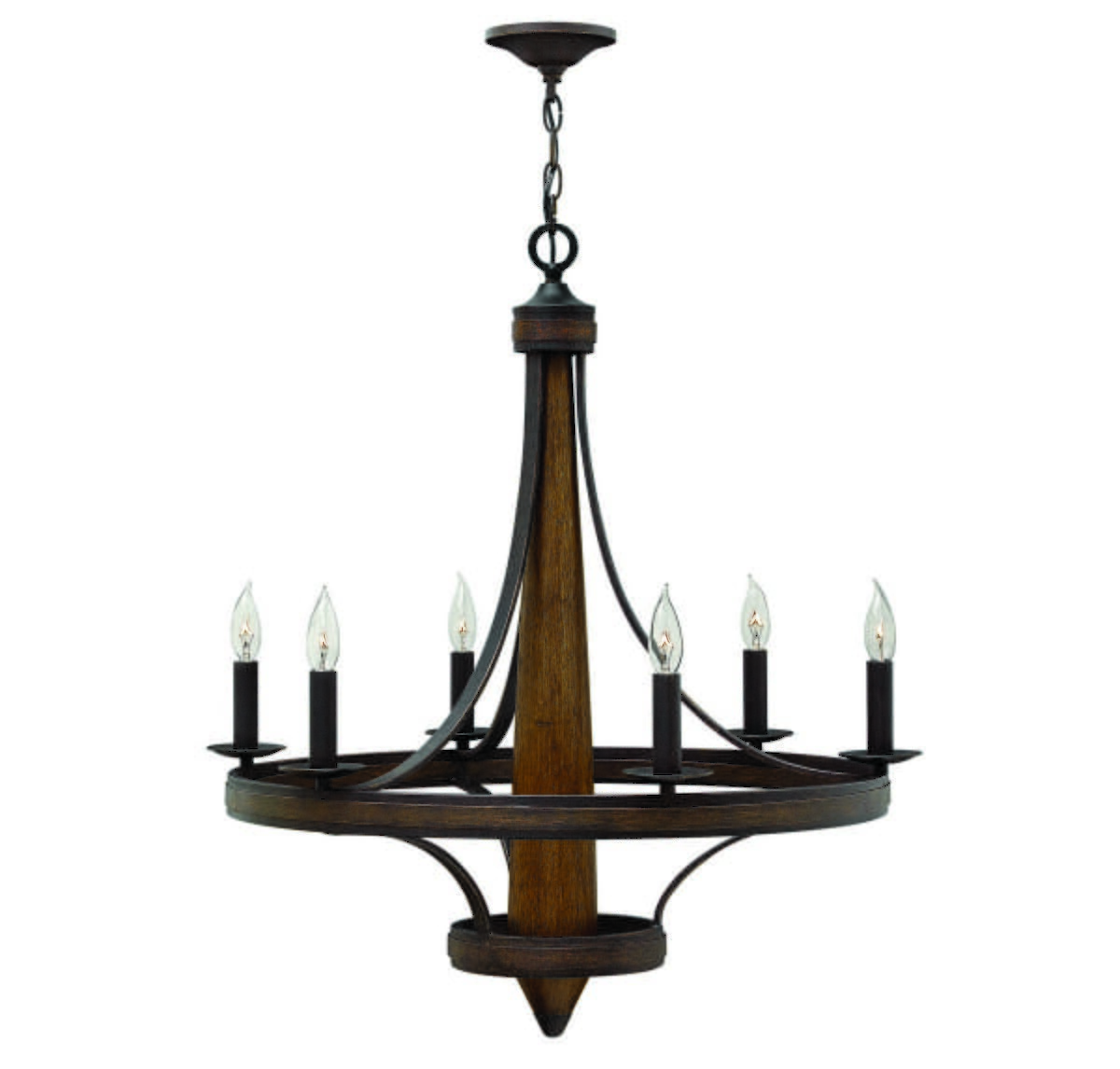 Fredrick Ramond Bastille 6-Light Chandelier in Vintage Bronze