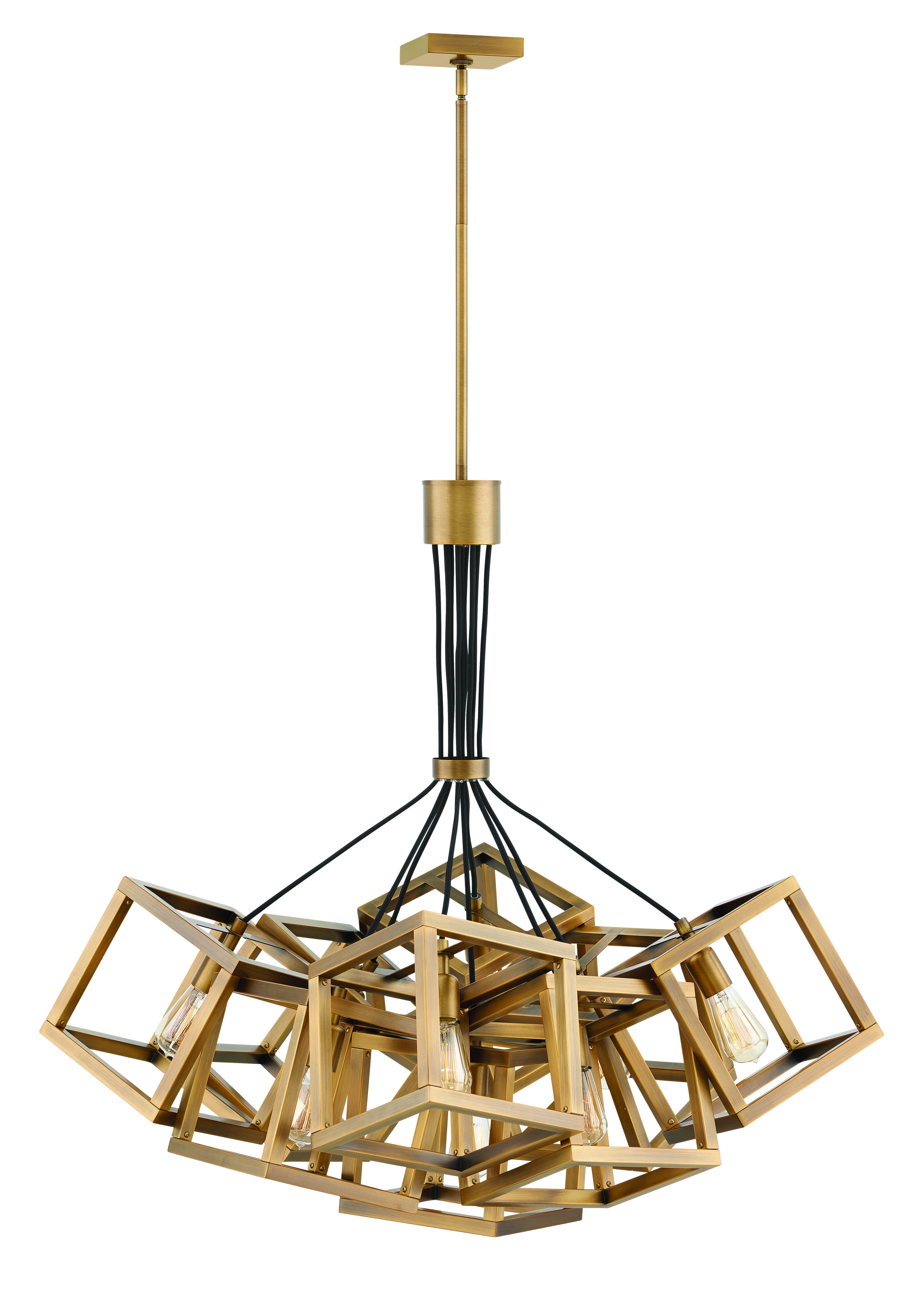 Fredrick Ramond Ensemble 9-Light Chandelier in Brushed Bronze*