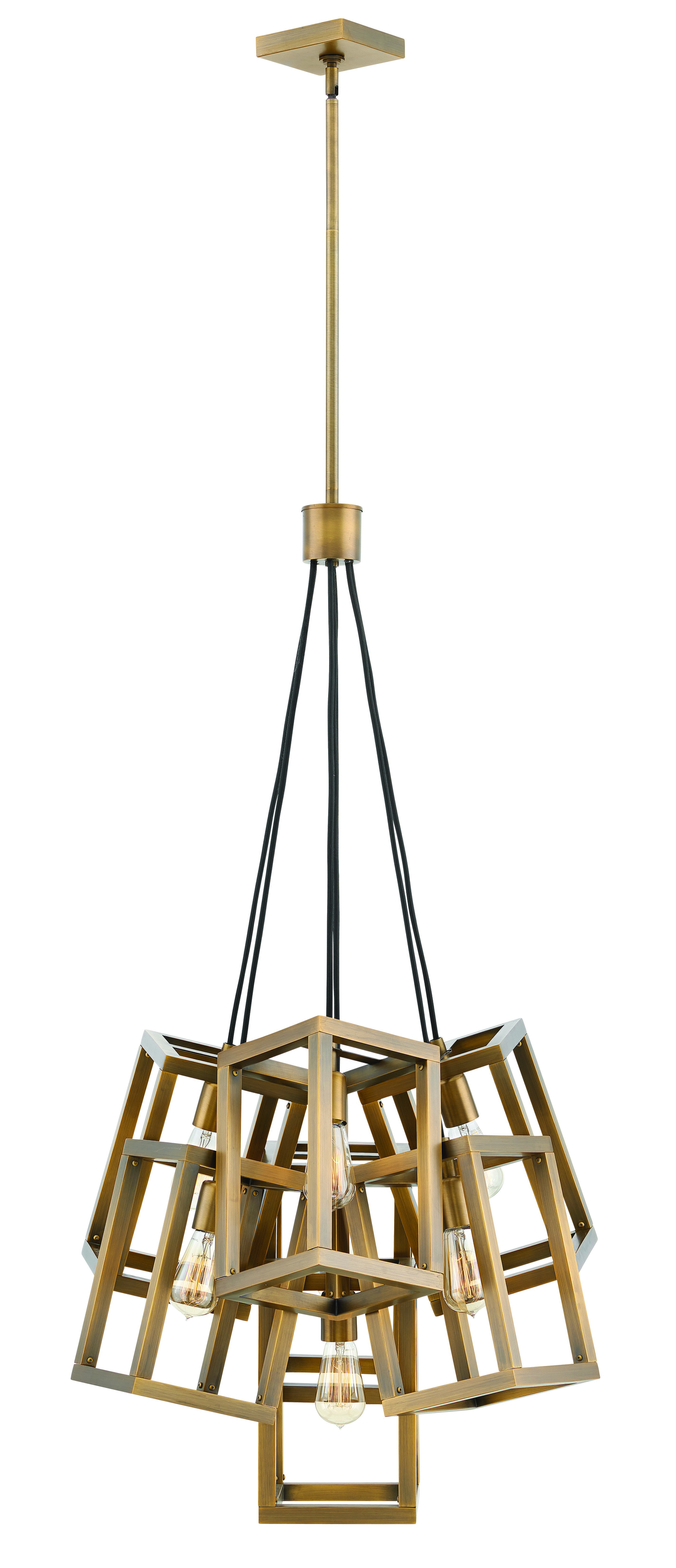 Fredrick Ramond Ensemble 7-Light Chandelier in Brushed Bronze*