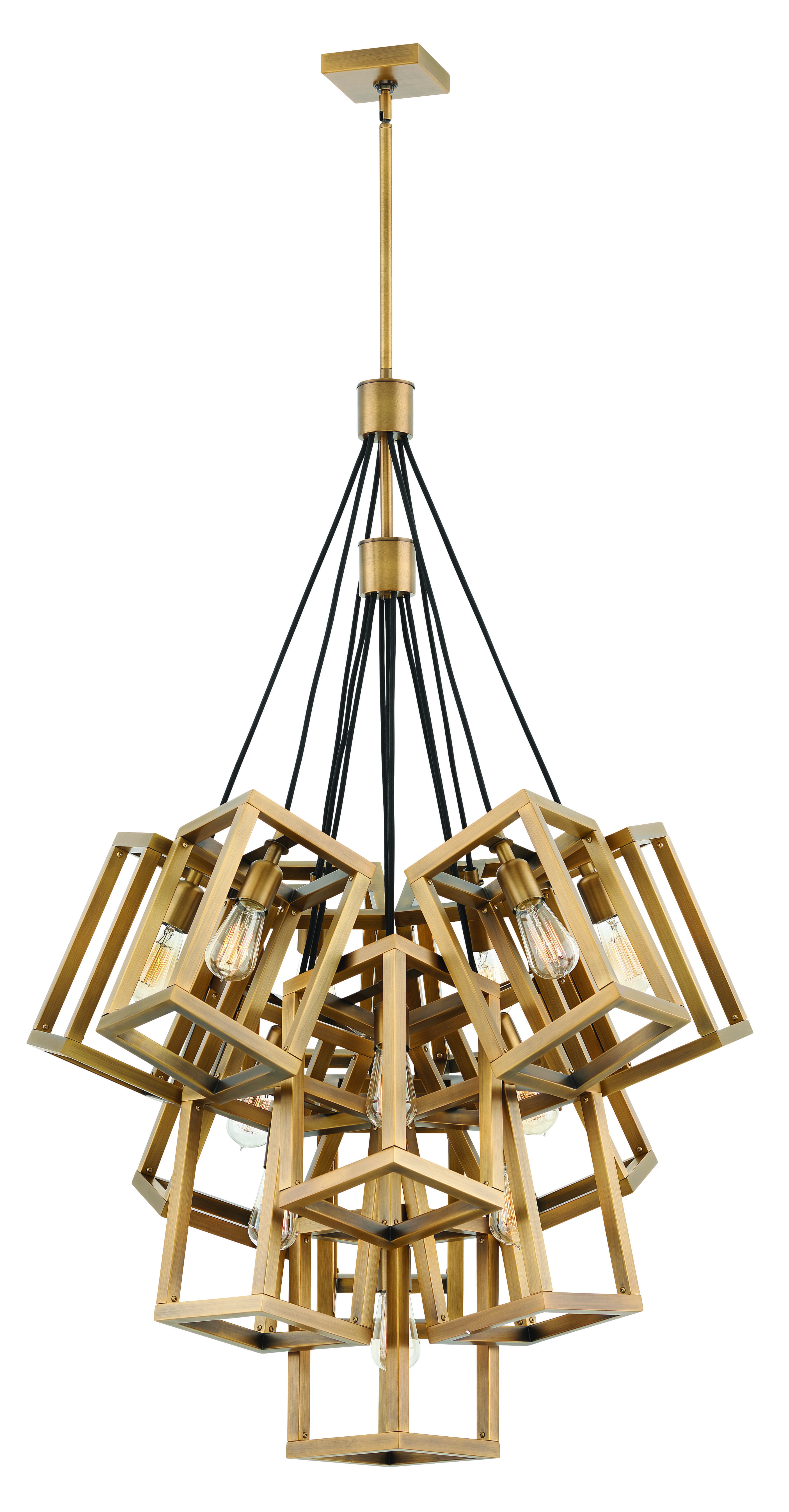 Fredrick Ramond Ensemble 13-Light Chandelier in Brushed Bronze*