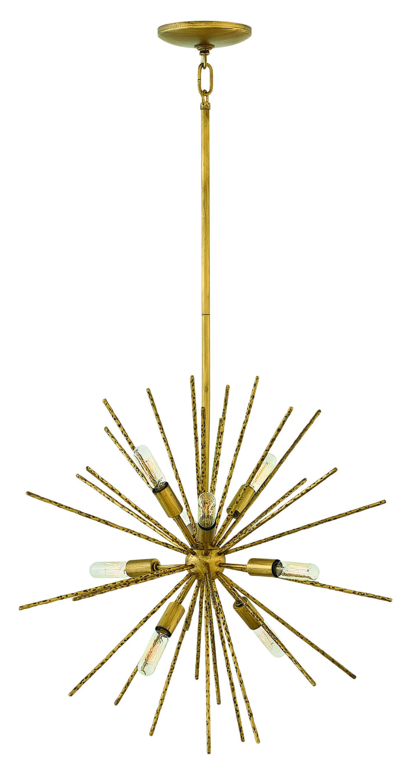 Fredrick Ramond Tryst 8-Light Chandelier in Burnished Gold