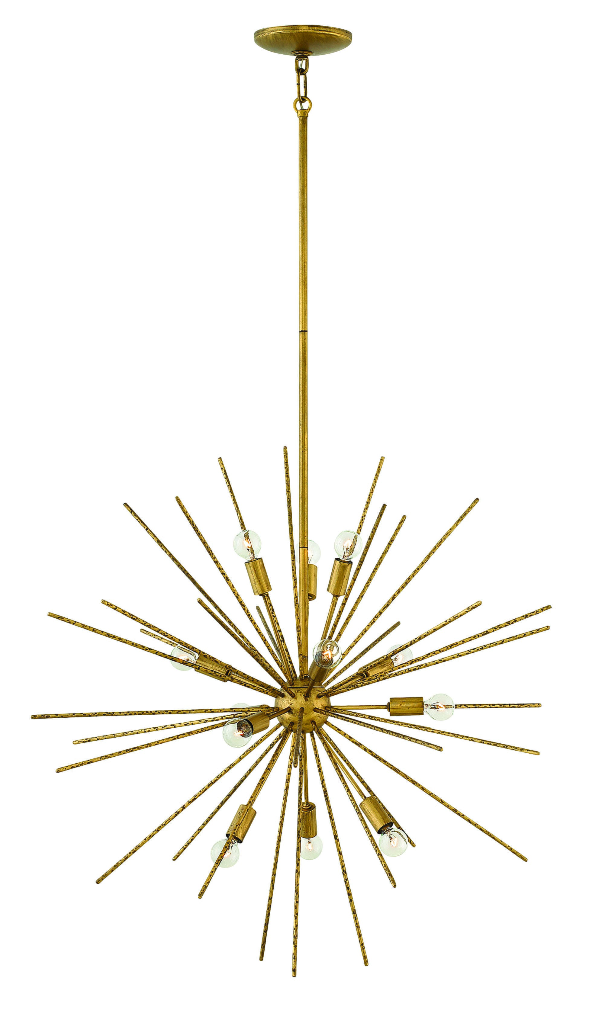 Fredrick Ramond Tryst 12-Light Chandelier in Burnished Gold