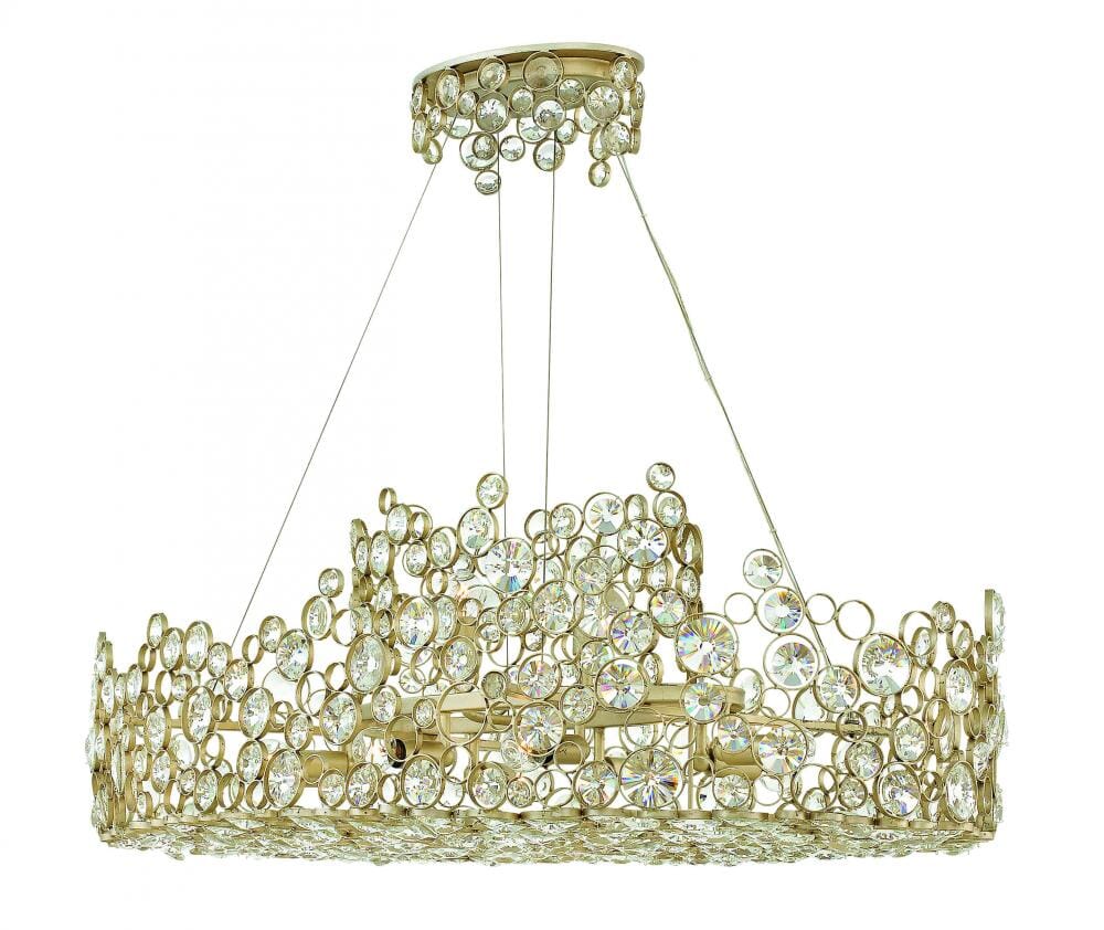 Fredrick Ramond Anya 10-Light Chandelier in Silver Leaf*