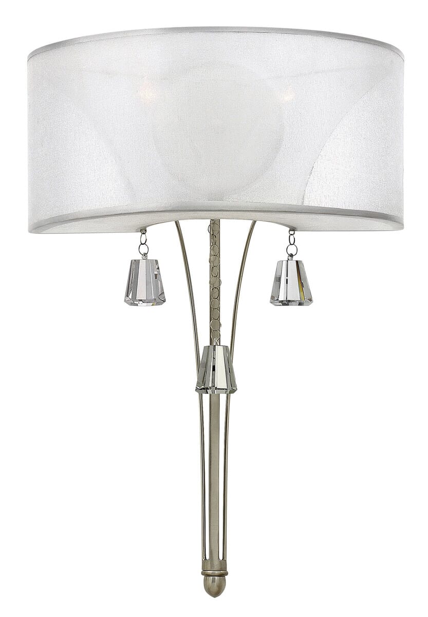 Fredrick Ramond Mime 2-Light 21" Wall Sconce in Brushed Nickel