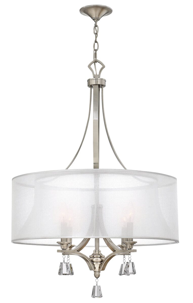 Fredrick Ramond Mime 4-Light Chandelier in Brushed Nickel*