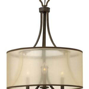 Fredrick Ramond Mime 3-Light Chandelier in French Bronze*