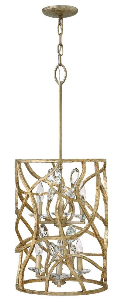 Fredrick Ramond Eve 6-Light Foyer Light in Champagne Gold