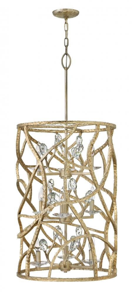 Fredrick Ramond Eve 9-Light Foyer Light in Champagne Gold