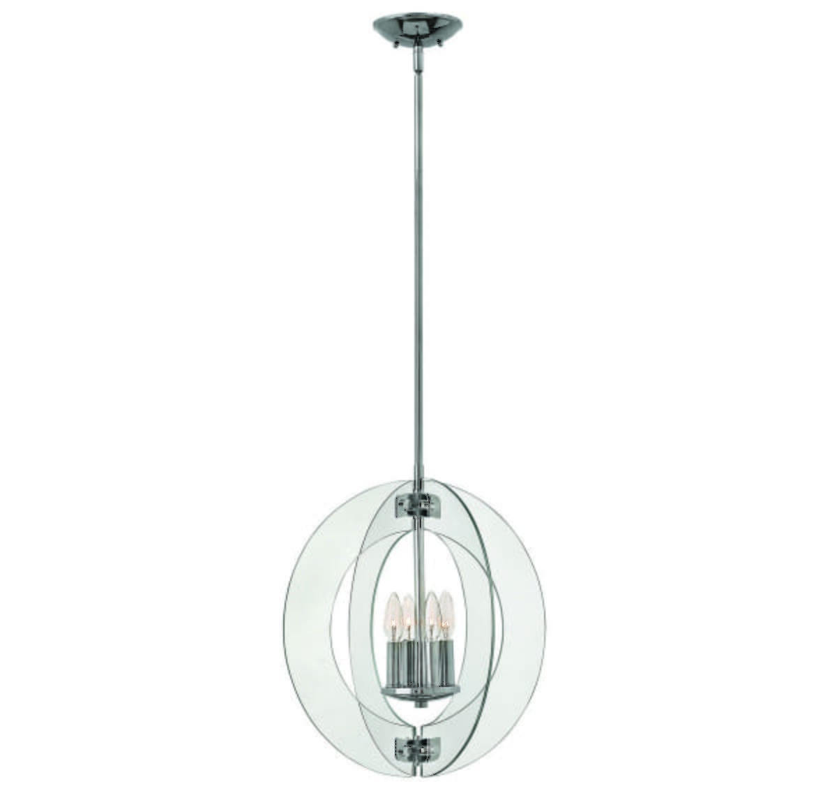 Fredrick Ramond Solstice 4-Light Stem Hung Pendant in Polished Chrome