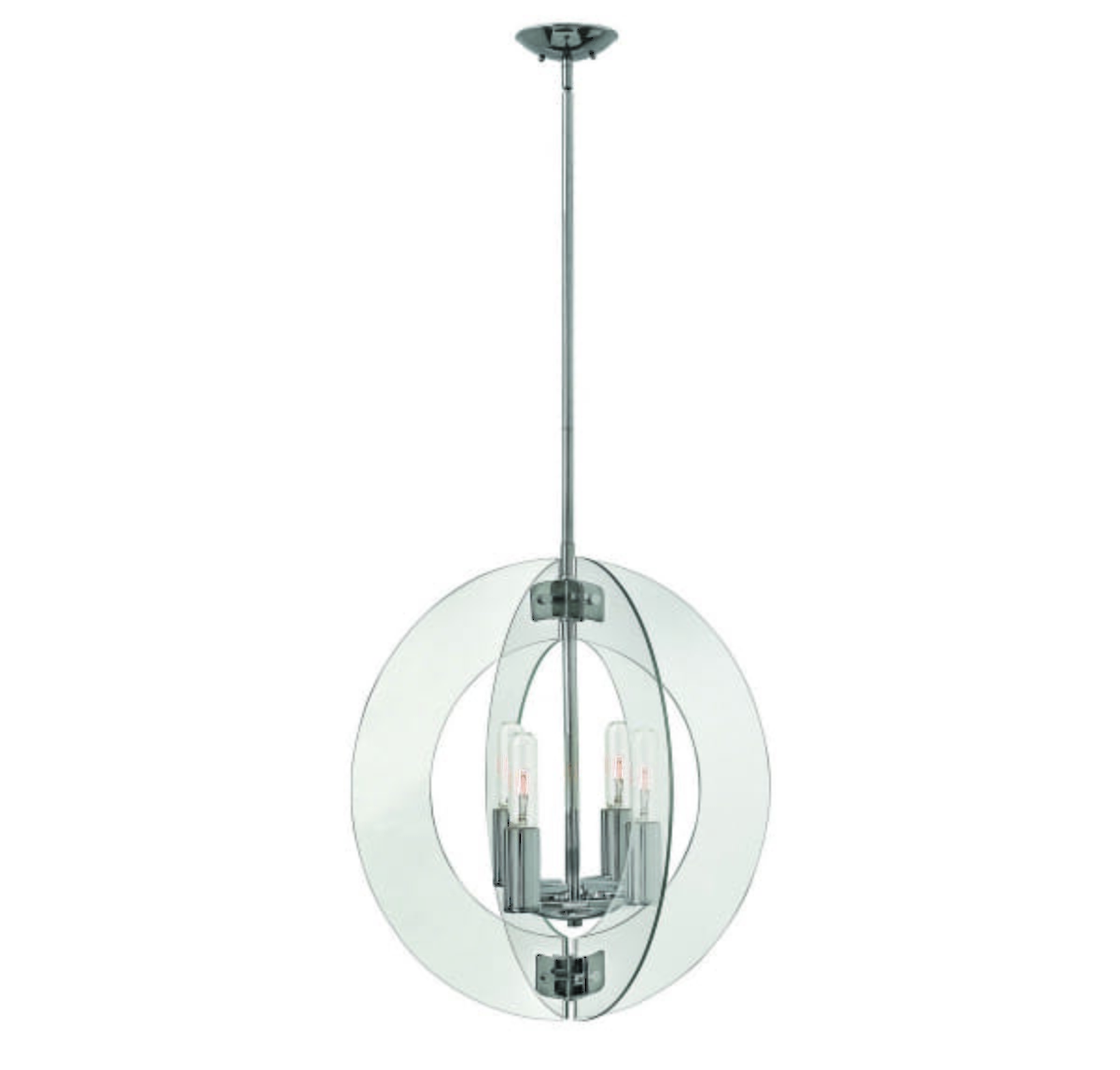 Fredrick Ramond Solstice 4-Light Stem Hung Pendant in Polished Chrome