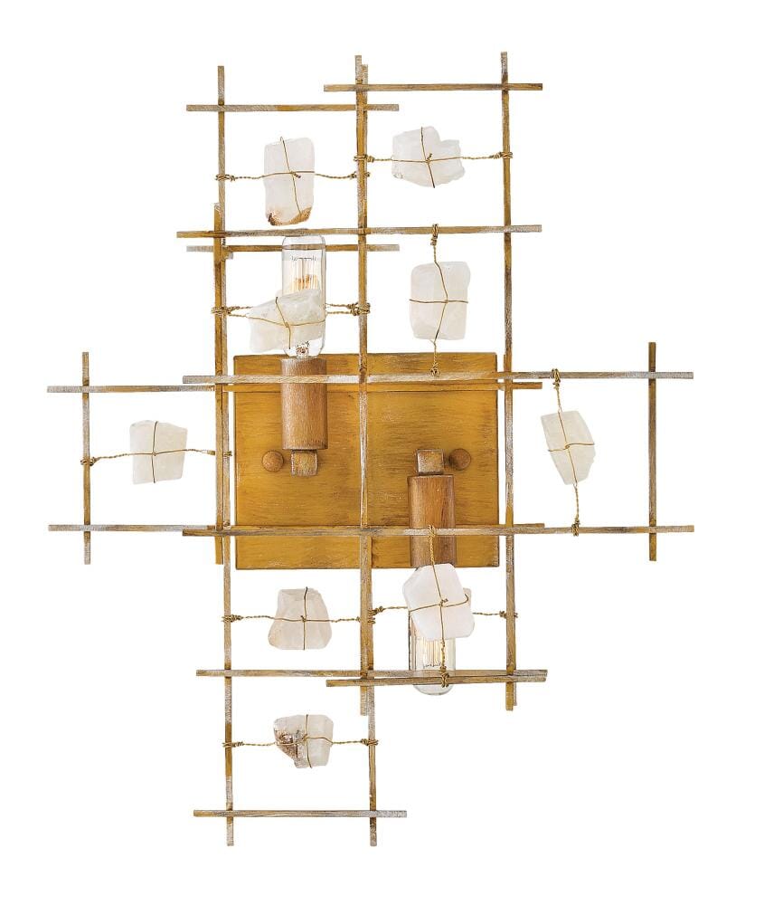 Fredrick Ramond Petra 2-Light 14" Wall Sconce in Luster Gold