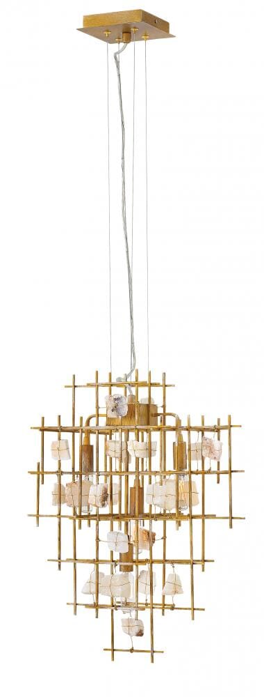 Fredrick Ramond Petra 4-Light Chandelier in Luster Gold