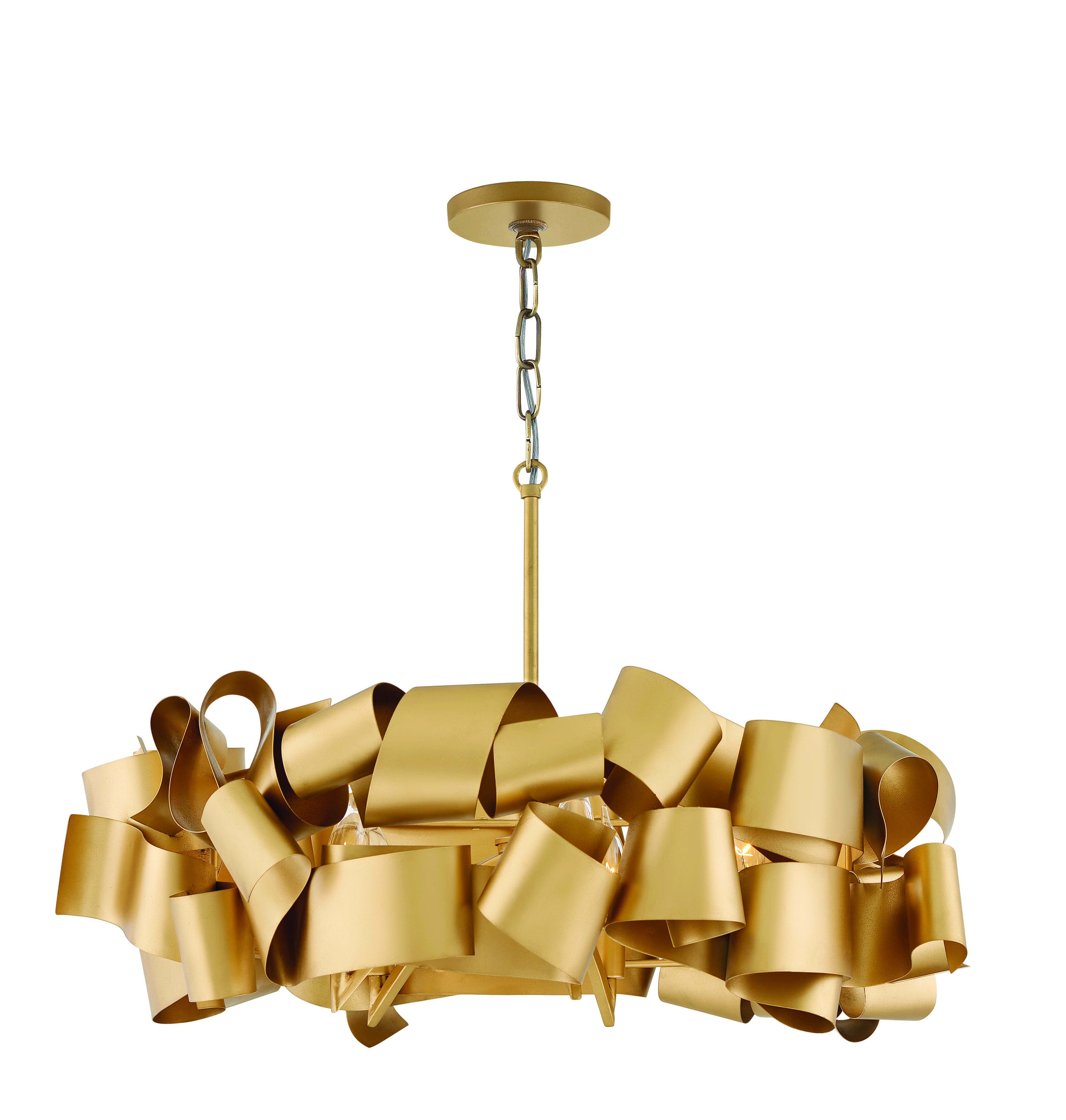 Fredrick Ramond Delfina 5-Light Chandelier in Deluxe Gold