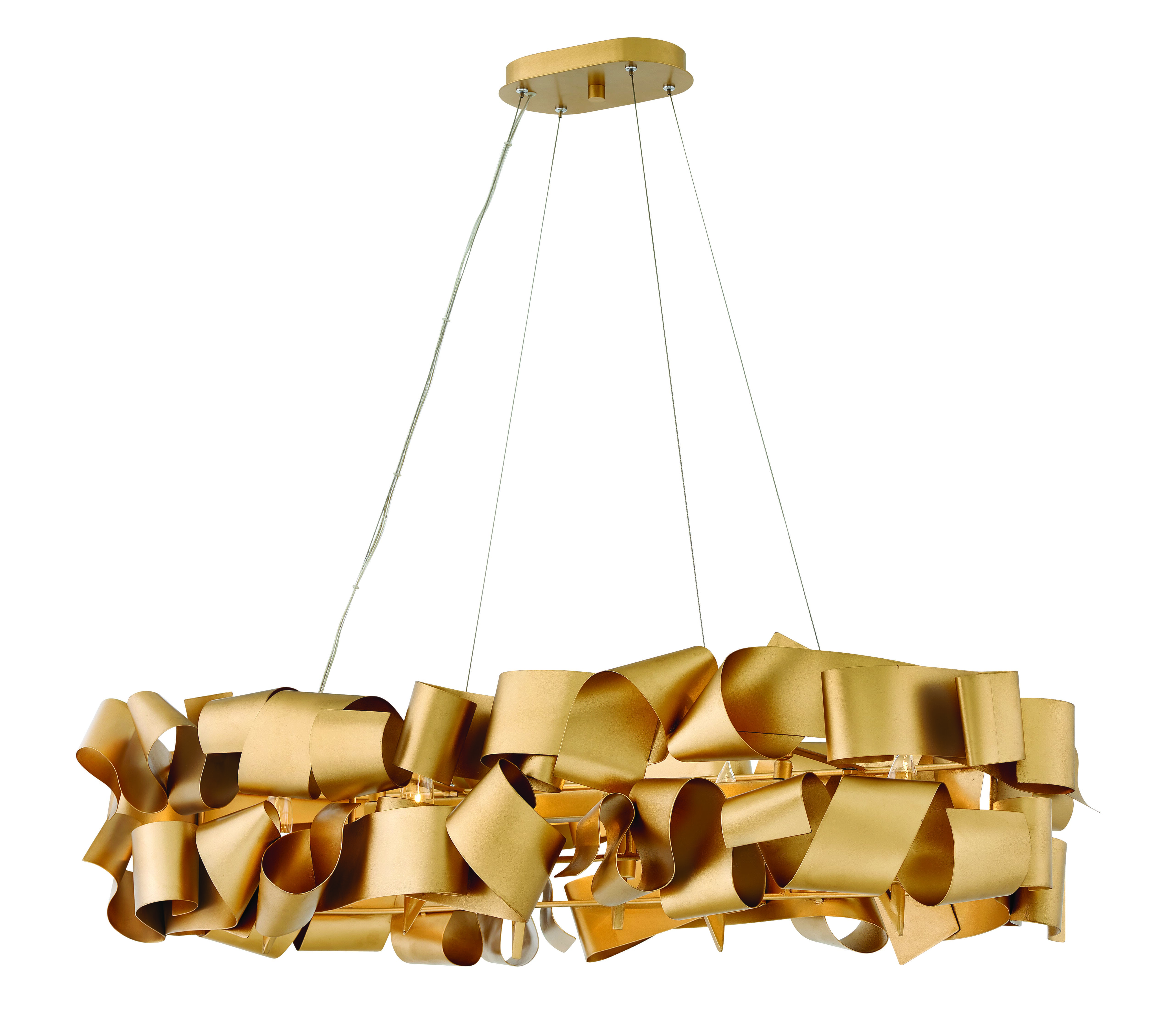 Fredrick Ramond Delfina 6-Light Chandelier in Deluxe Gold