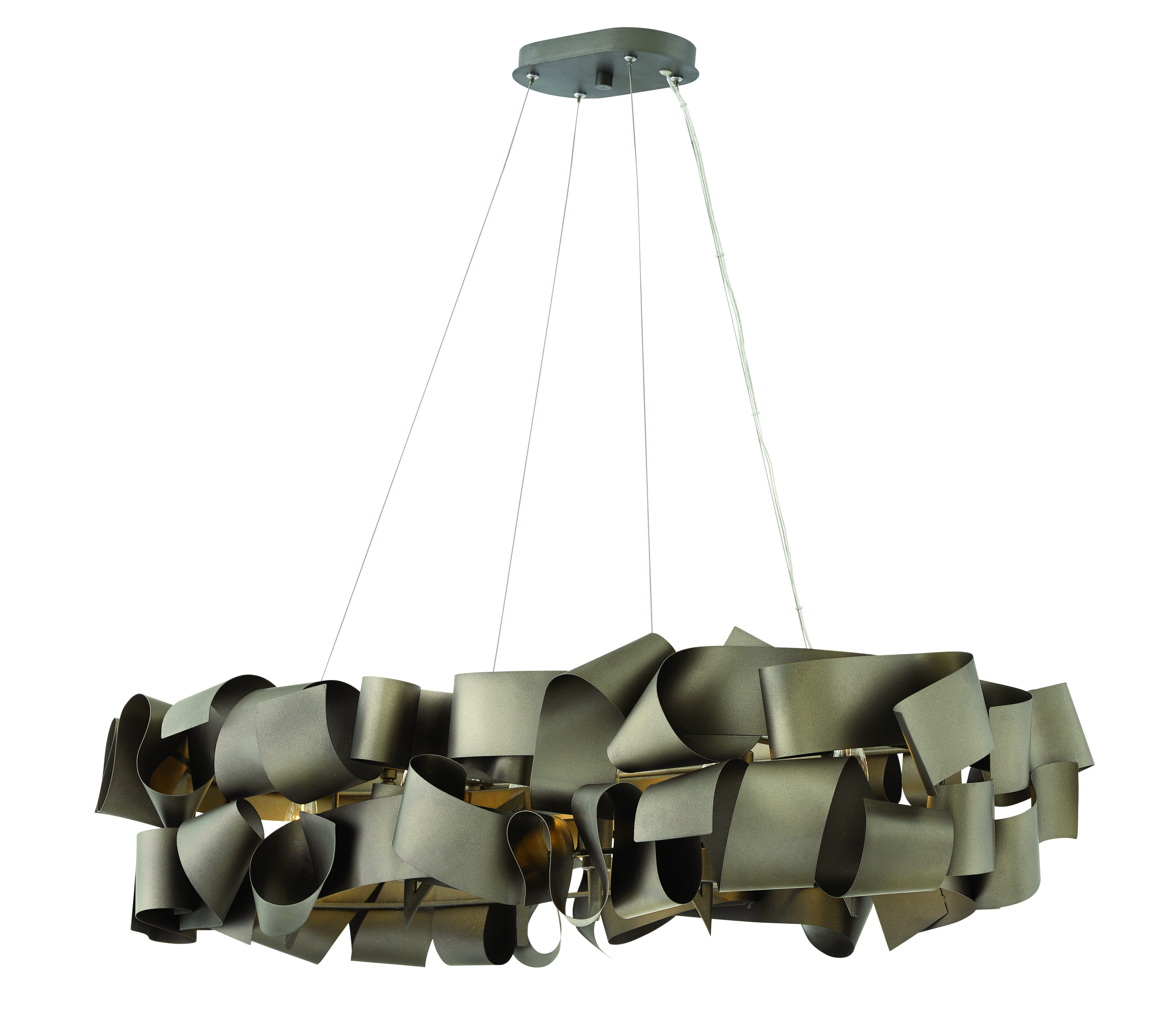 Fredrick Ramond Delfina 6-Light Chandelier in Metallic Matte Bronze